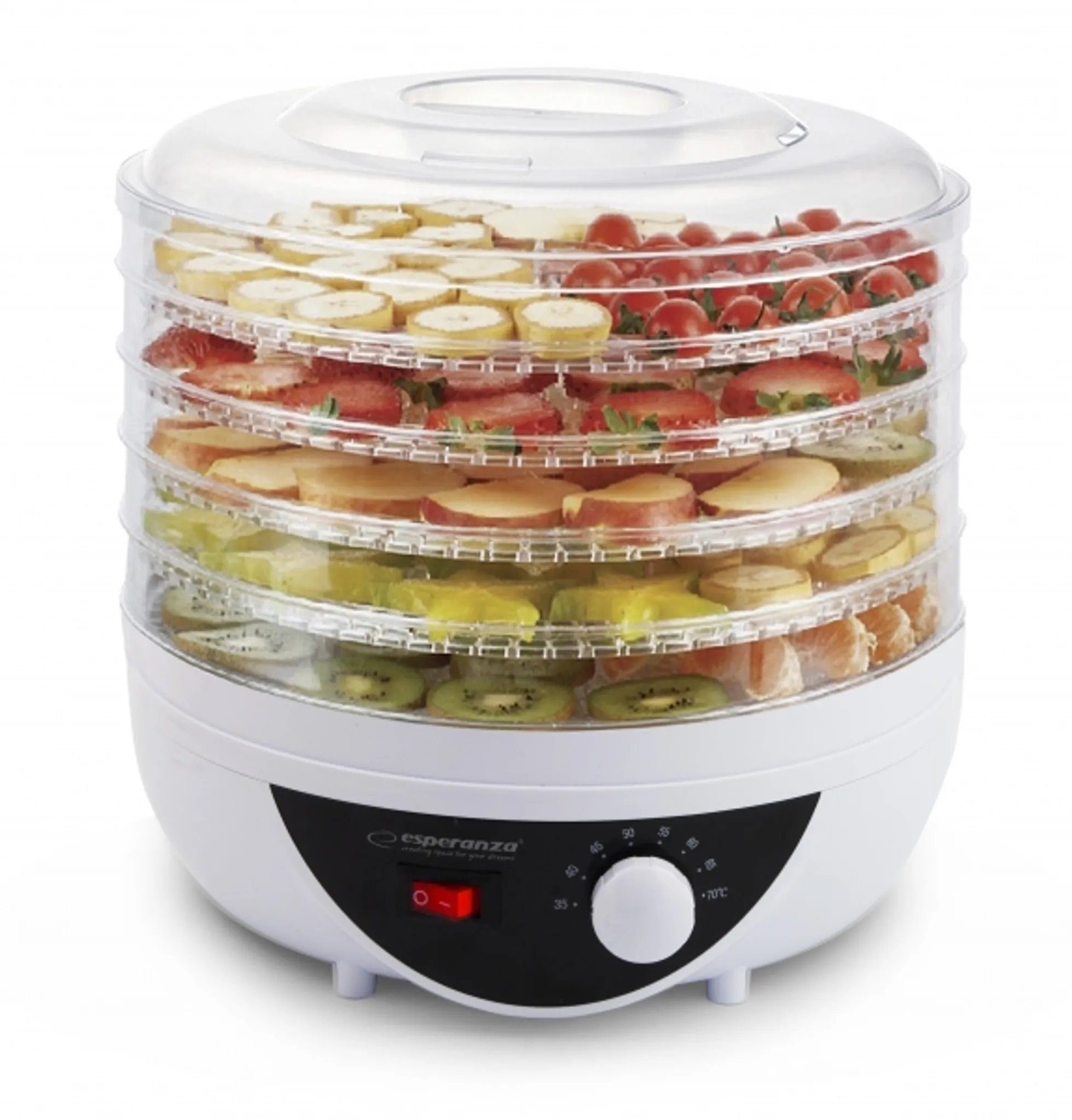 Esperanza Dehydrator Dehydrator Trockner Pilze/Gemüse/Früchte -Champignons, Hohe Leistung 250W