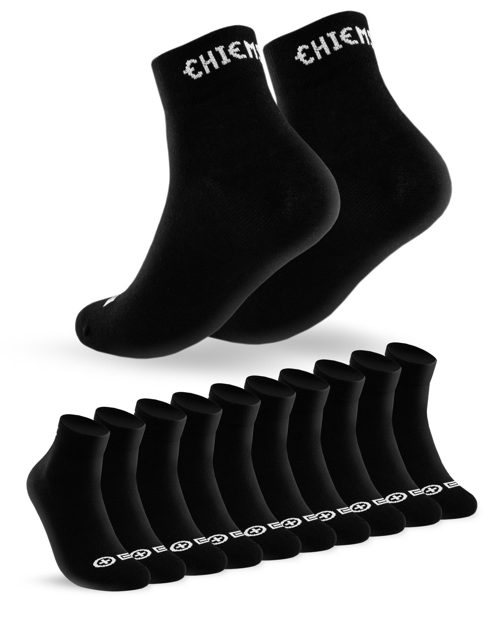 Chiemsee Sneakersocken 10 Paar Sport Sneaker Socken Damen und Herren mit Komfortbund ohne Gummidruck