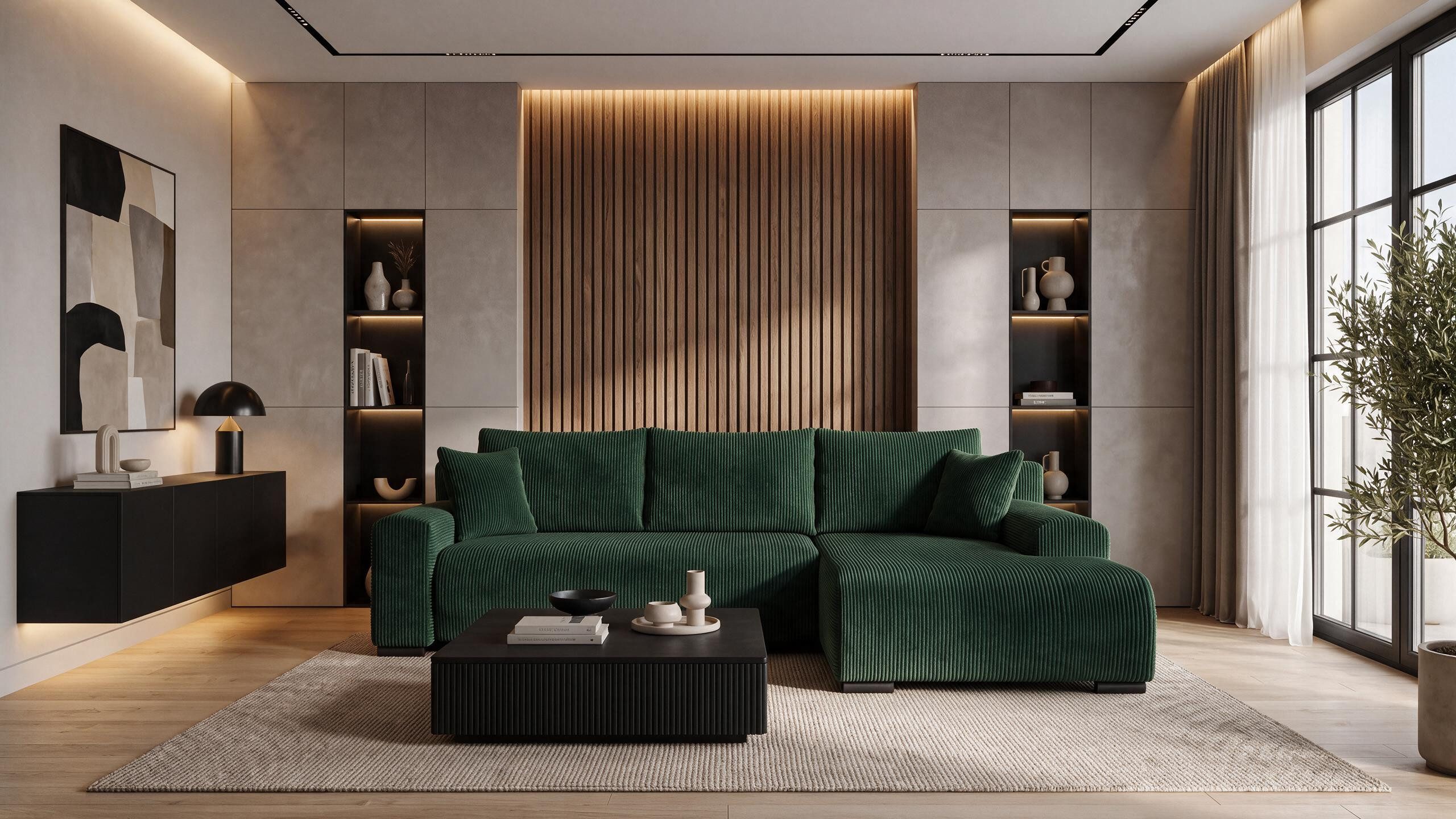 storez24 Ecksofa Soffe, mit Bettkasten und Schlaffunktion, Cordstoff, L-Form, bequem