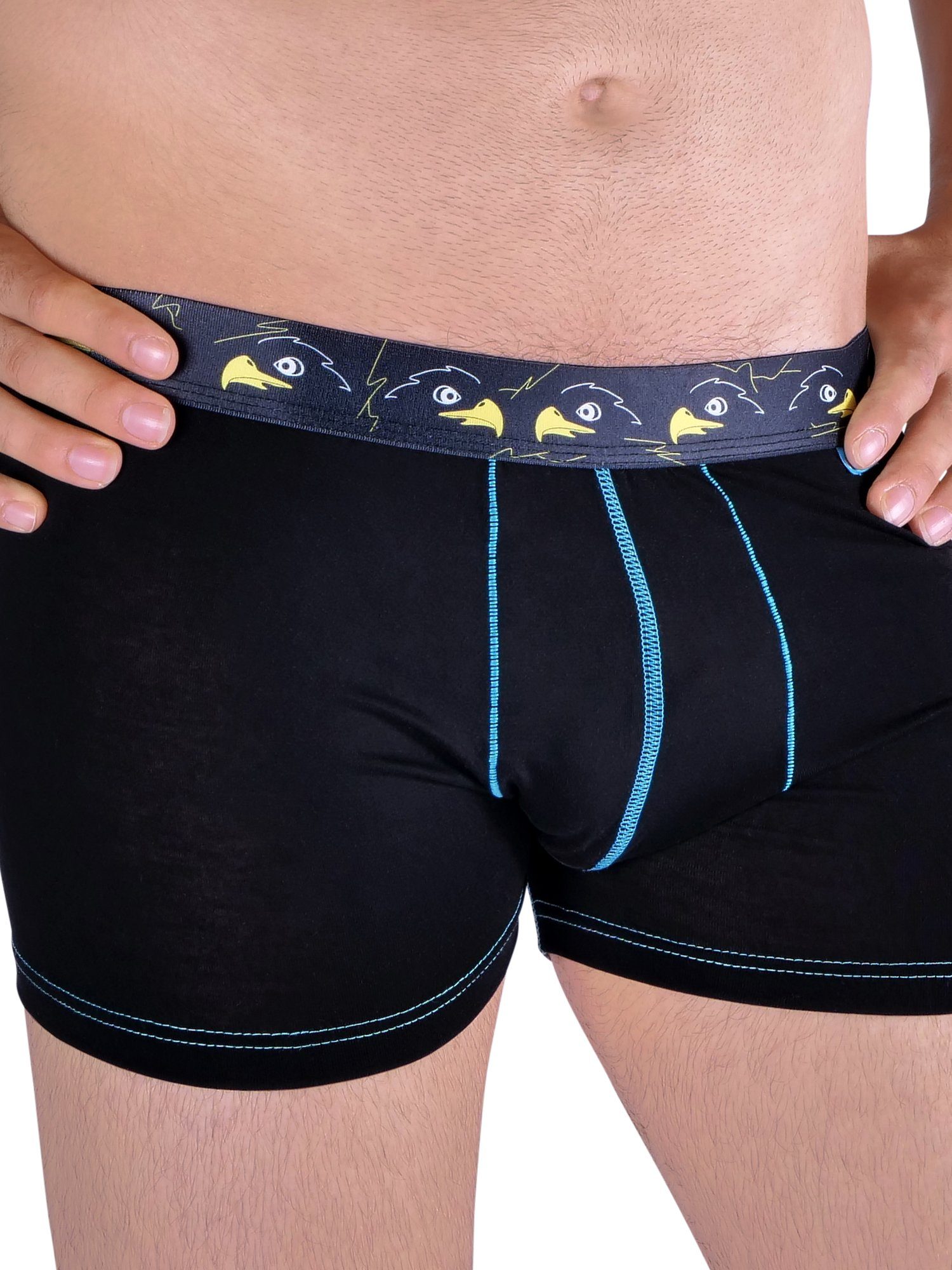 FINGERS HAWK (2-St) Boxershorts Boxer Briefs UnaBux FIVE HEAD JAMES / FLAMINGO Doppelpack