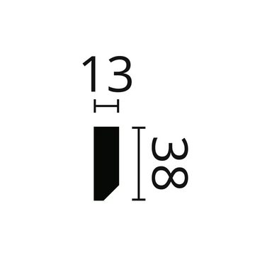 NOËL & MARQUET by nmc Sockelleiste Polystyrol, 13 x 38 x 2000 mm, Weiß, Kunststoff Fußleiste