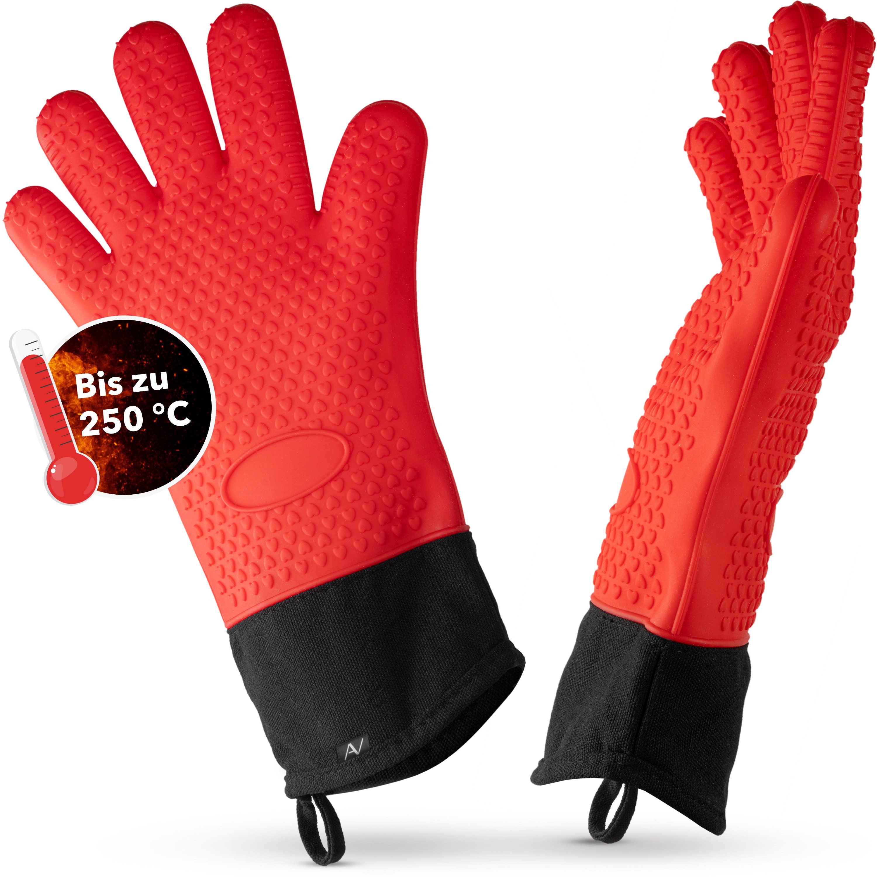 AVANA Topfhandschuhe Silikon Ofenhandschuhe Hitzebeständige Kochhandschuhe günstig online kaufen
