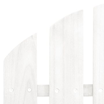 furnicato Gartenstuhl Gartensessel mit Fußstütze Holz Weiß