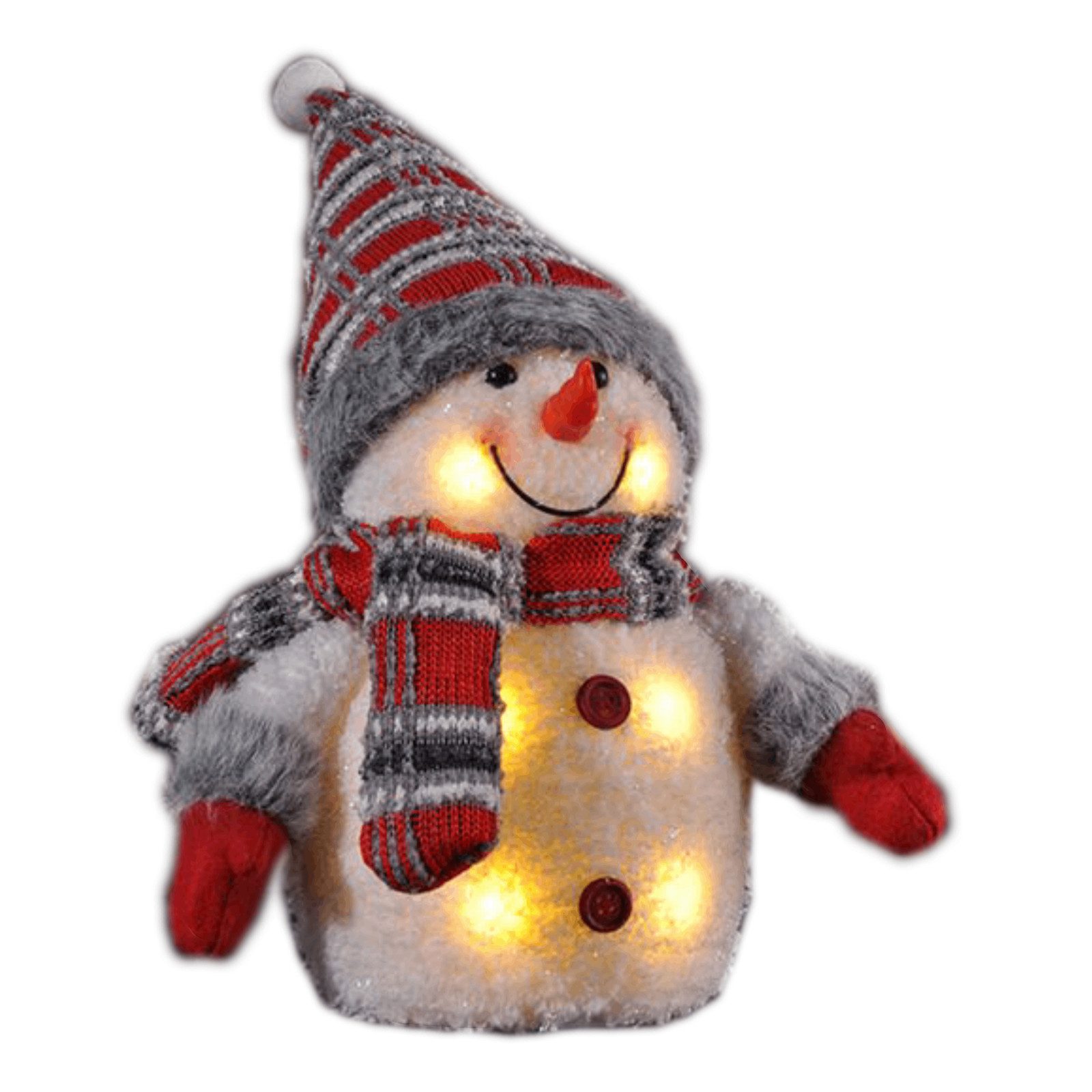 Gravidus Schneemann 2er Set Schneemann Dekofigur LED Weihnachtsfiguren