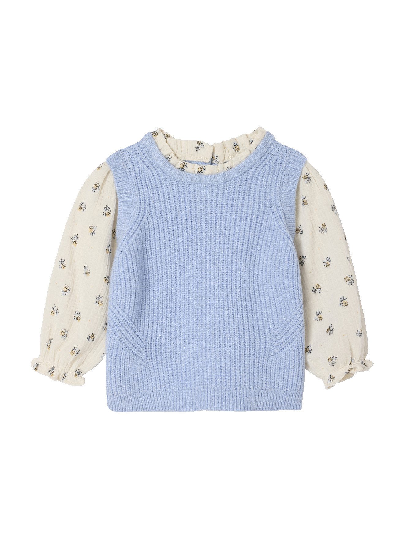 vertbaudet Pullunder Baby Pullover mit 2-in-1-Effekt