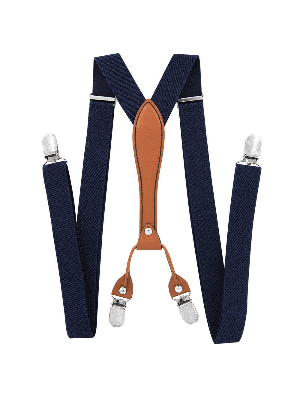 axy Hosenträger Herren Hosenträger 4 Stabile Clips X-Form 2,5cm Breit verstellbar und elastisch 120cm Lang