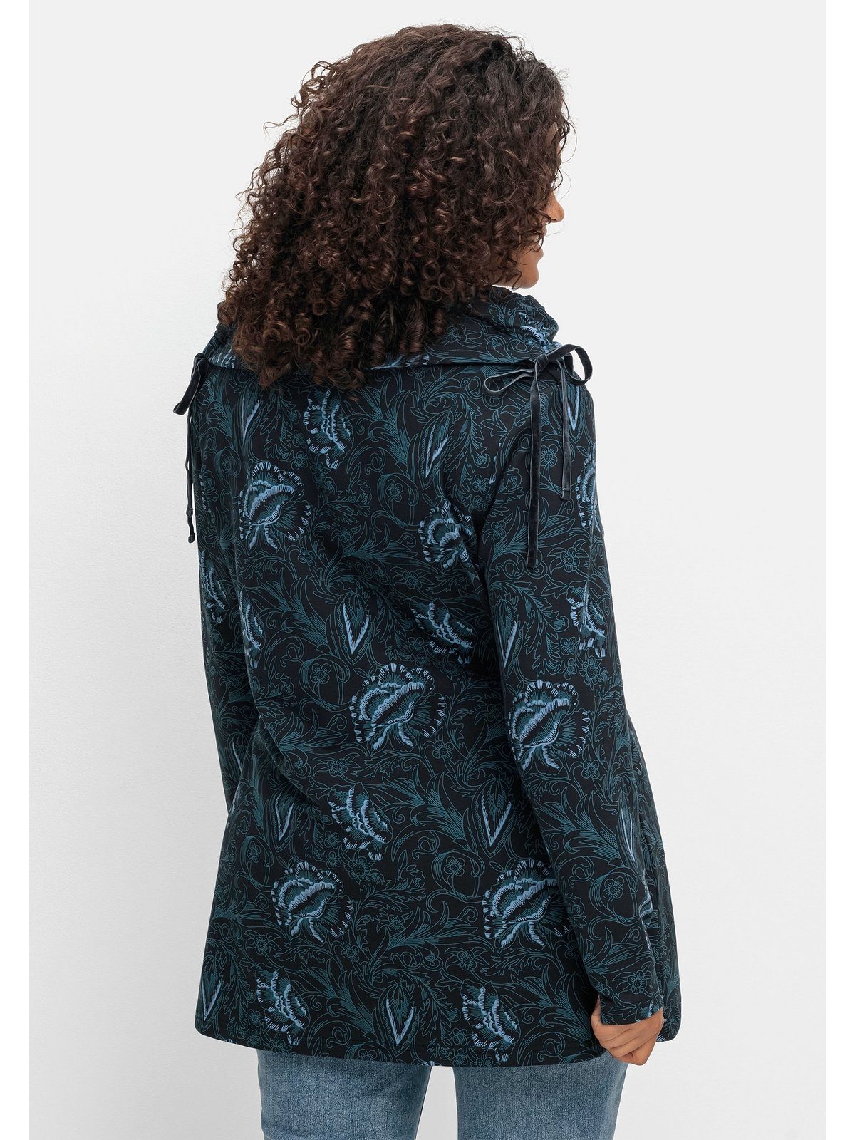 sheego by Joe Browns Sweatshirt Große Größen in Longform mit weitem Kragen