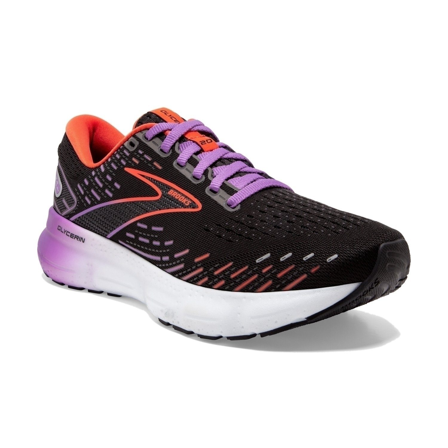 20 Brooks Black/Pink/Yucca Laufschuh Glycerin