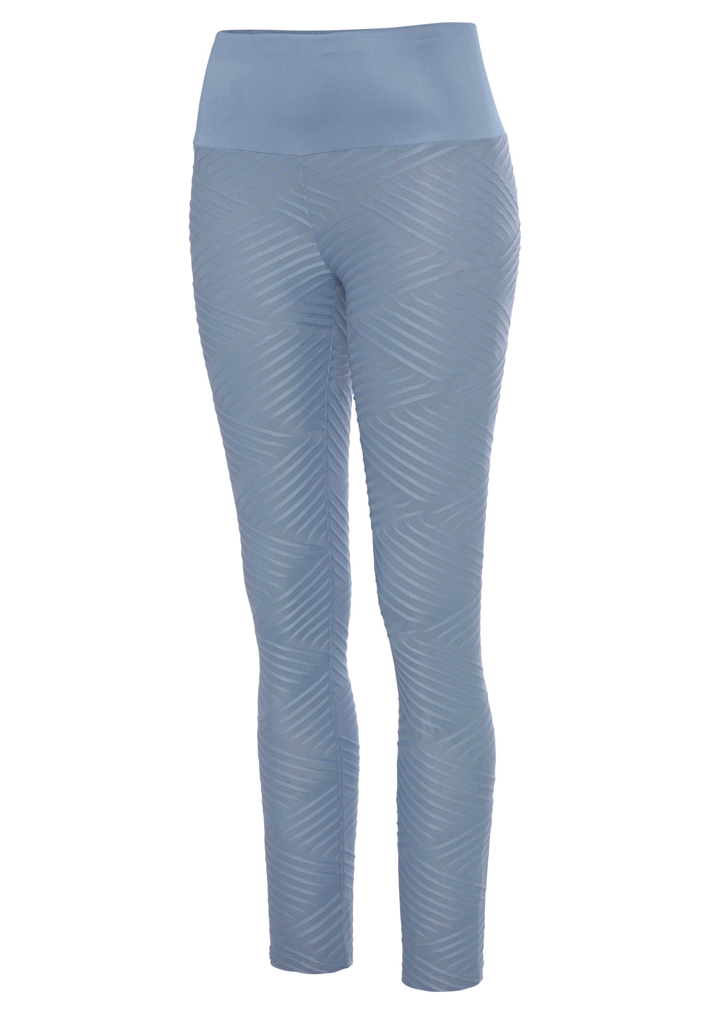 -Sportleggings mit 3D-Struktur, Loungewear ACTIVE Leggings hellblau LASCANA