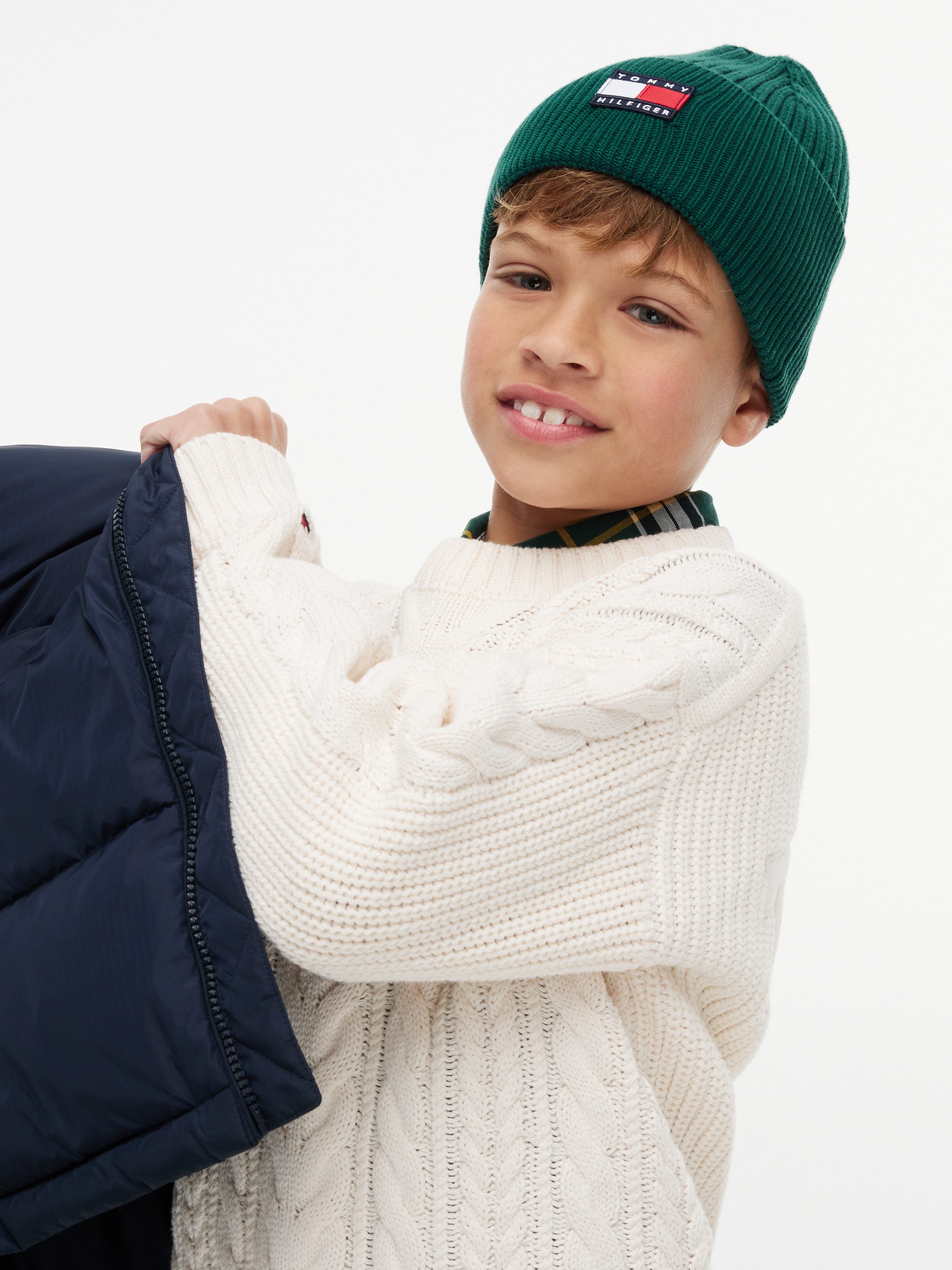 Tommy Hilfiger Beanie HERITAGE FLAG BEANIE Regular fit mit Markenlogo – Bild 5 von 5
