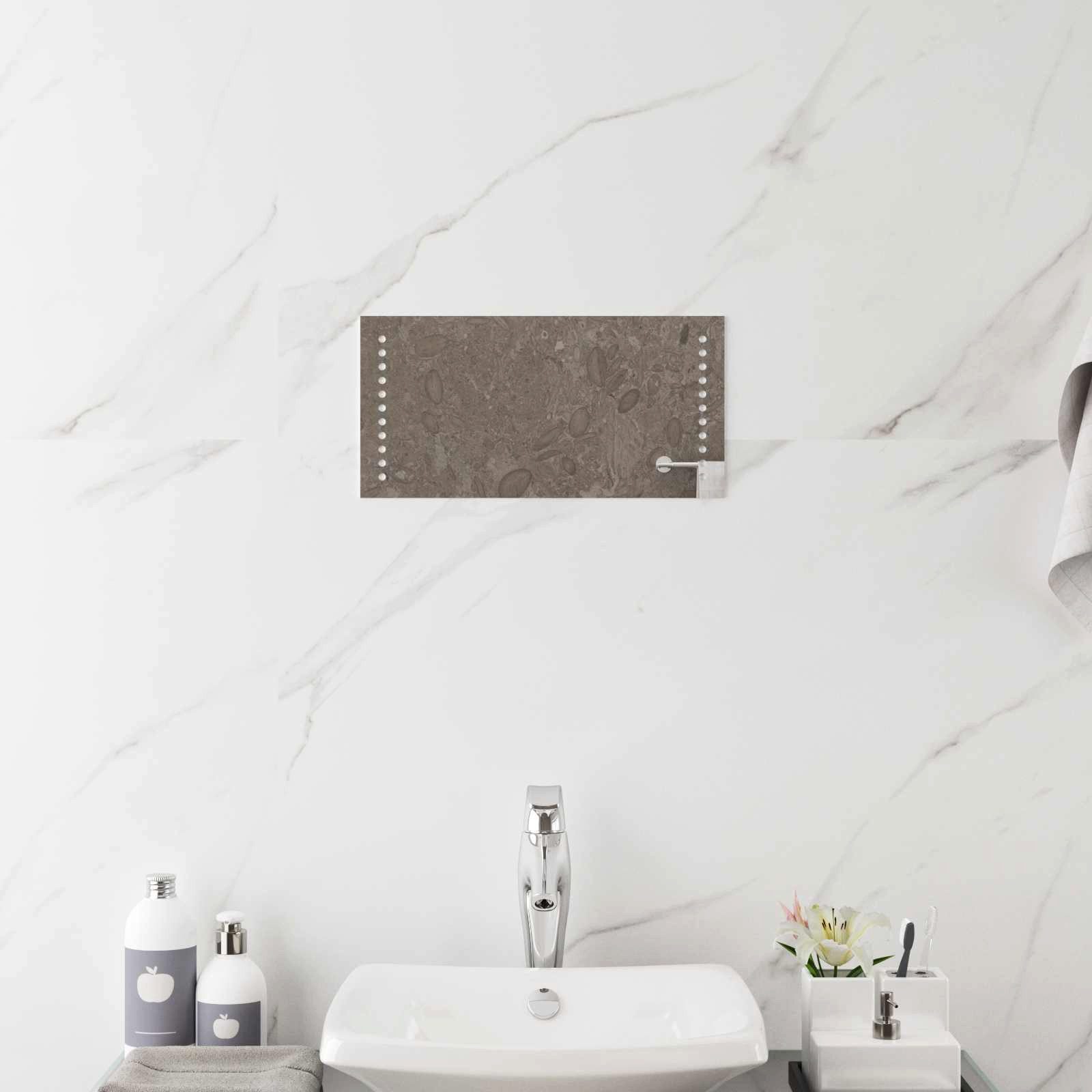 vidaXL Spiegel LED-Badezimmerspiegel Transparent 40 x 20 cm Gehärtetes Glas (1-St)