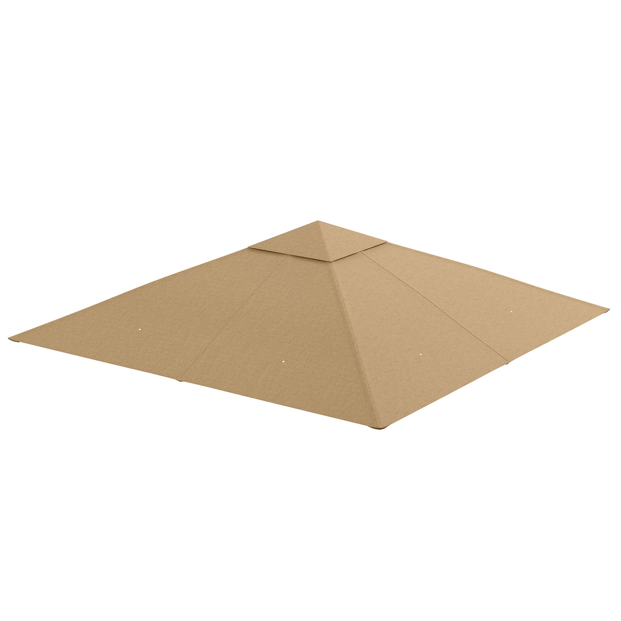 MC Star Pavillon-Ersatzdach 2,98 x 2,95 m Sonnenschutz Polyester Beige wetterfest & UV-beständig
