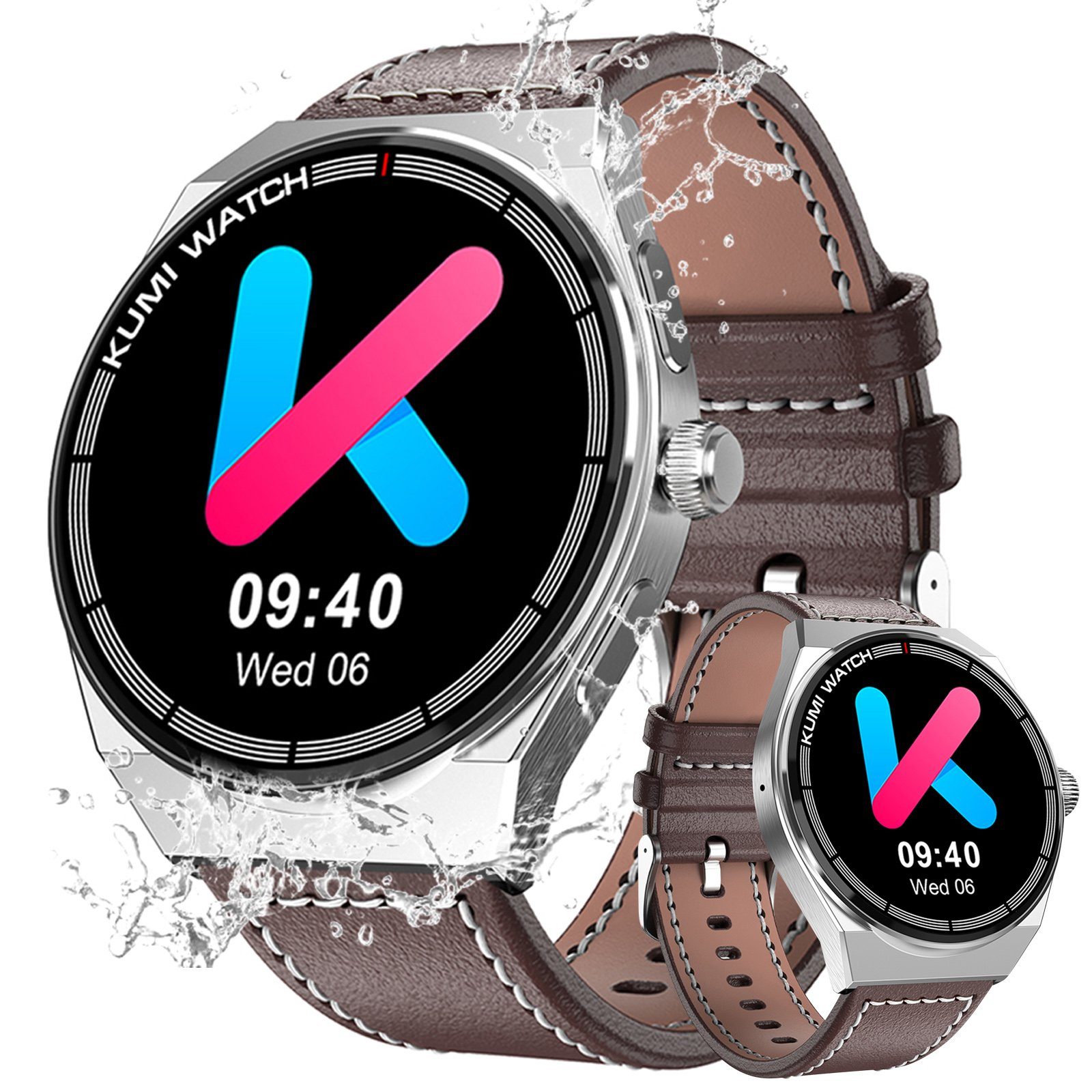 REDOM Damen Herren Smart Watch Sportuhr Armbanduhr Fitness Uhr Uhren Tracker Smartwatch (1.39 Zoll) Sportuhr mit 100+ Sportmodi, Touchscreen, für iOS/Android, IP68 Wasserdicht, mit Anrufe Pulsmesser Schrittzähler Schlafmonitor Aktivitätstracker