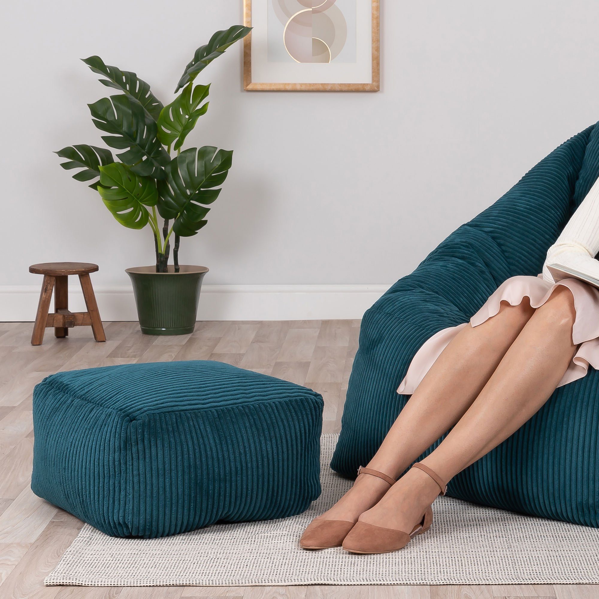 icon Pouf Sitzpouf aus Cord „Amara“ günstig online kaufen