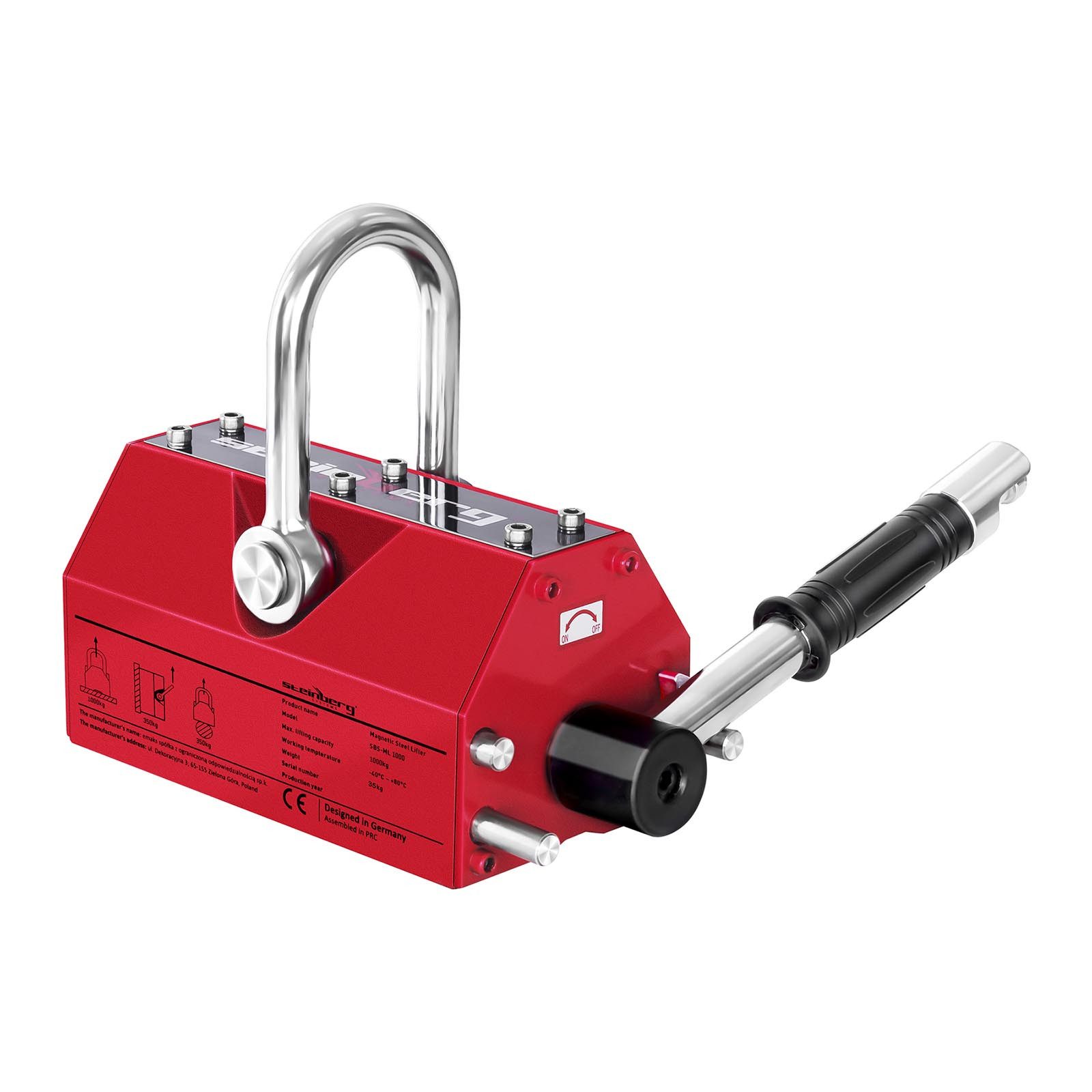 Steinberg Systems Materialheber 1000 kg Magnetheber 1 T Lasthebemagnet HebeMagnet Kranmagnet Lastheber, verschiedene Produktvarianten