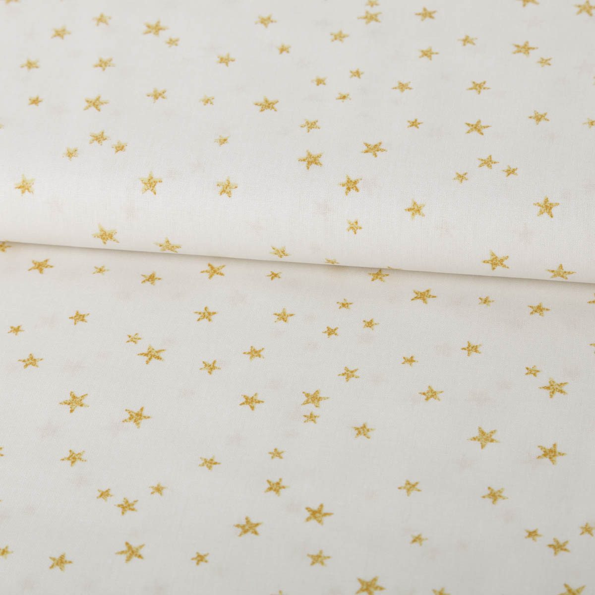 Swafing Stoff Baumwollstoff Meterware Webware Weihnachten creme goldfarbig 1,45m, allergikergeeignet