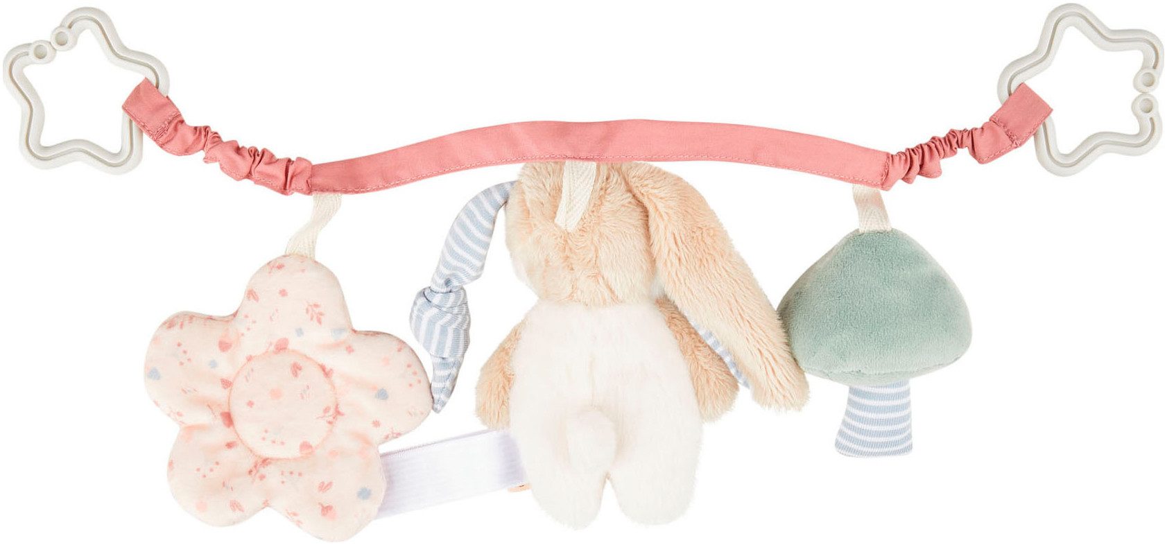 Sterntaler® Kinderwagenkette Kinderwagenkette Hase Hanni, mit Spiegel und Rassel