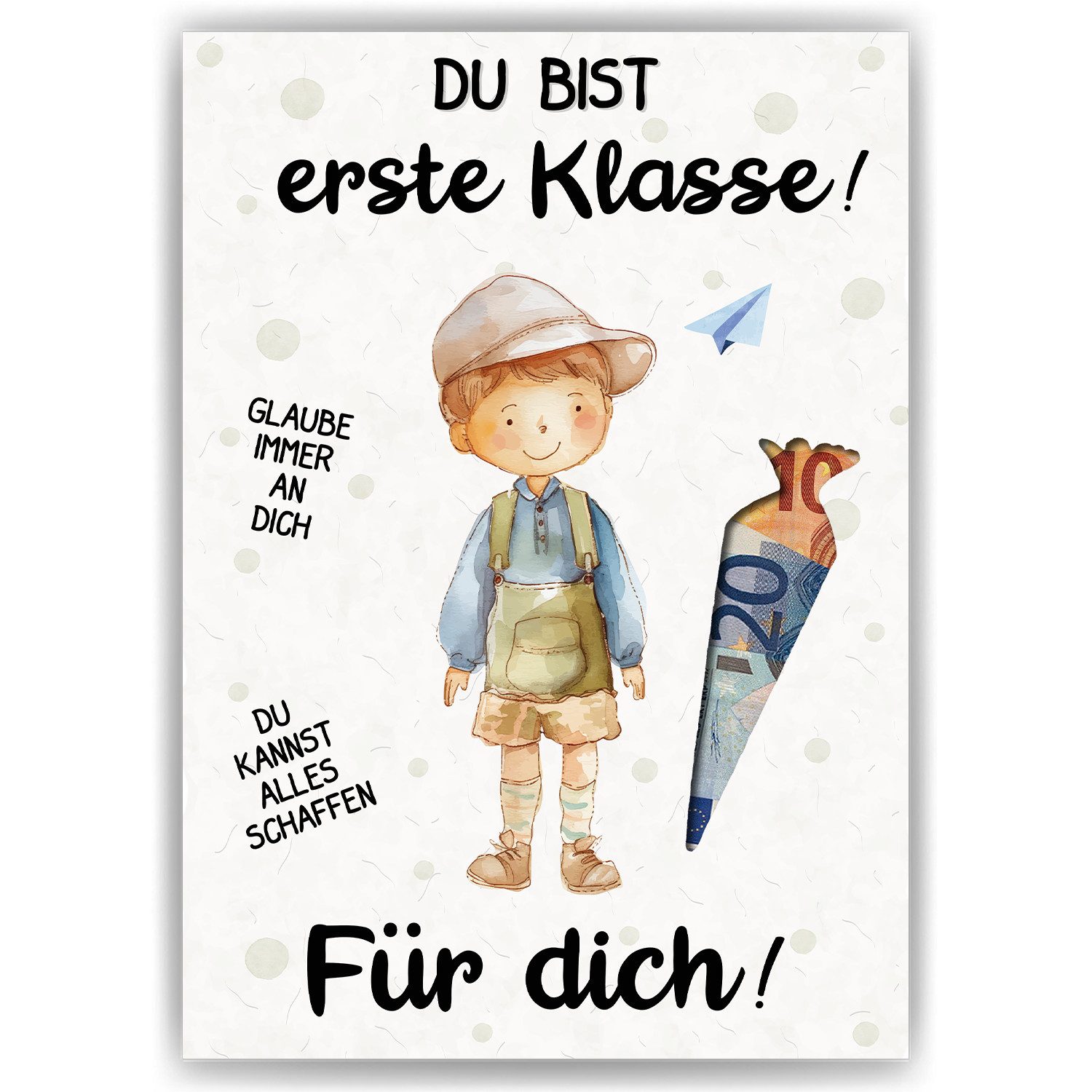 Tigerlino Poster Geldgeschenk Einschulung Schultüte Junge Schulanfang Erstklässler