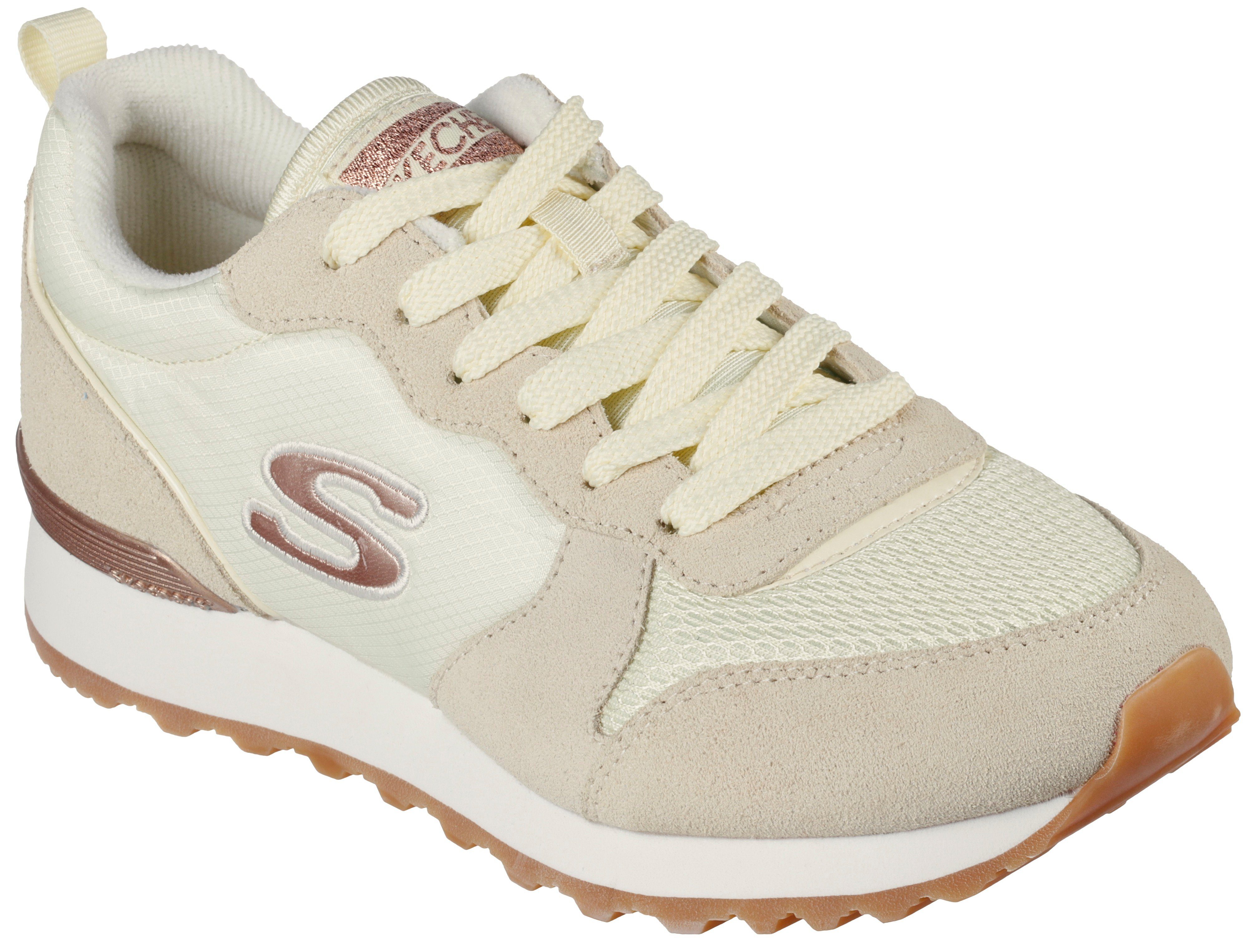 Skechers OG 85 - GOLDN GURL Sneaker Freizeitschuh, Halbschuh, Schnürschuh mit Air-Cooled Memory Foam