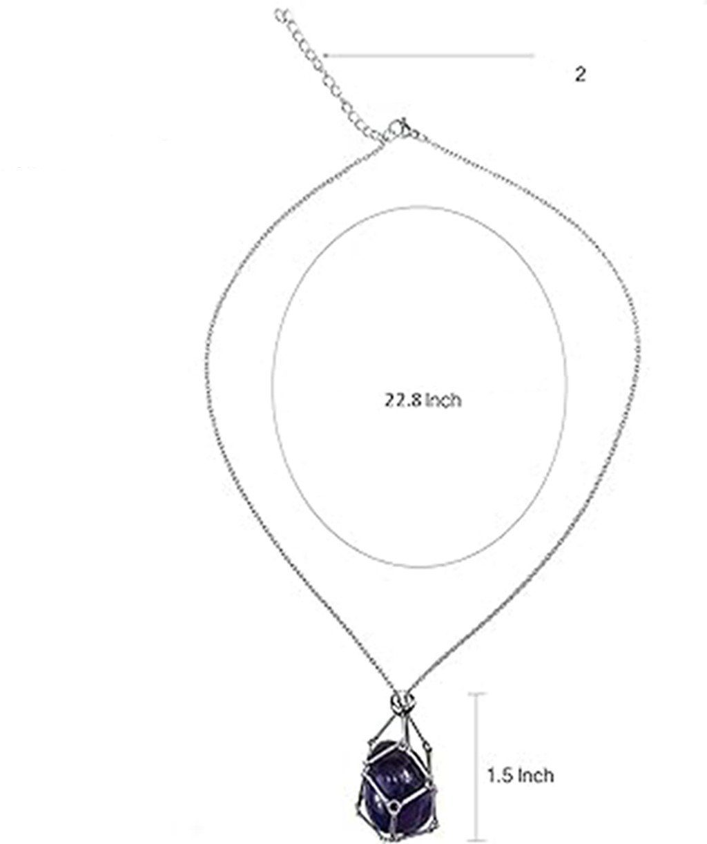 Kristallständer Charm-Kette WaKuKa Halskette Anhänger Halskette – mit Lila mit