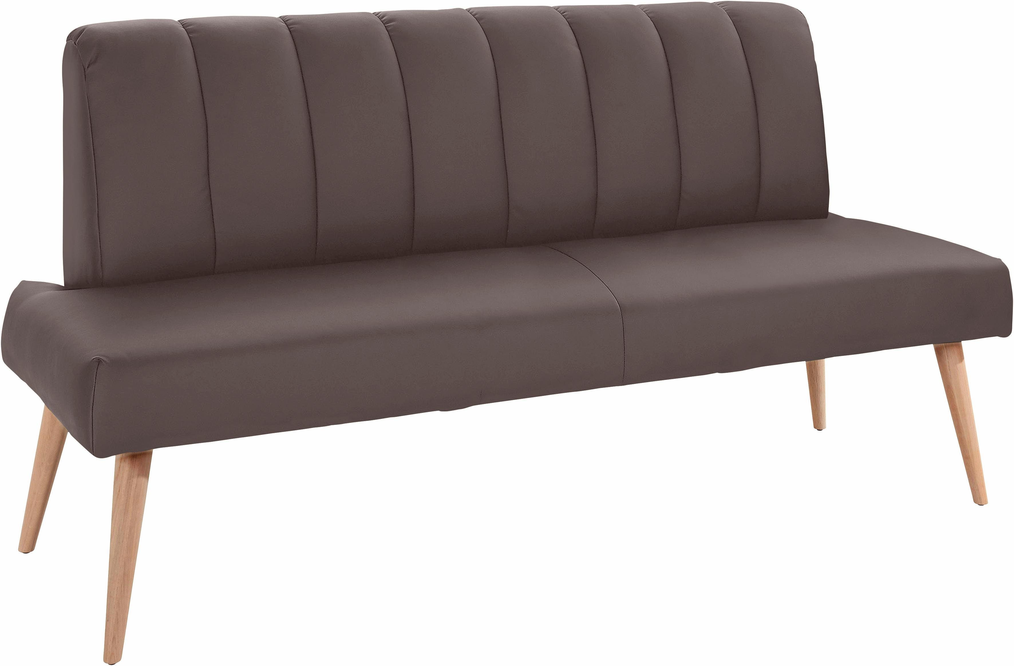exxpo - sofa fashion Sitzbank Costa, moderne Rückensteppung, bequem und elegant, hoher Holzfuß, hochwertige Detailverarbeitung, Frei im Raum stellbar