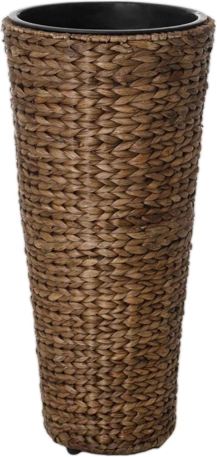 VIVANNO Pflanzkübel Wasserhyazinthe CLASSIC ROUND Rund - Braun Geflochten ( günstig online kaufen