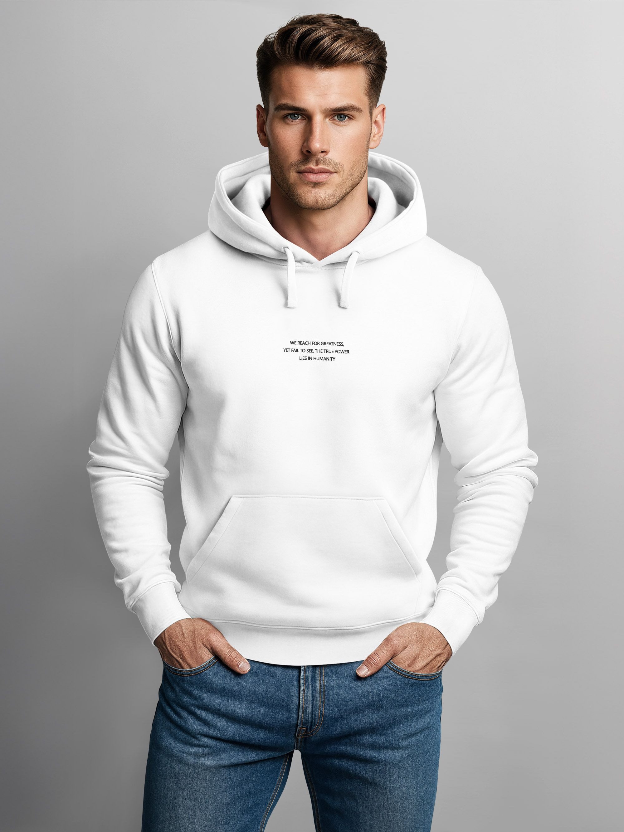 Neverless Hoodie Neverless® Hoodie Backprint Herren Michelangelo Hände Line-Art-Print