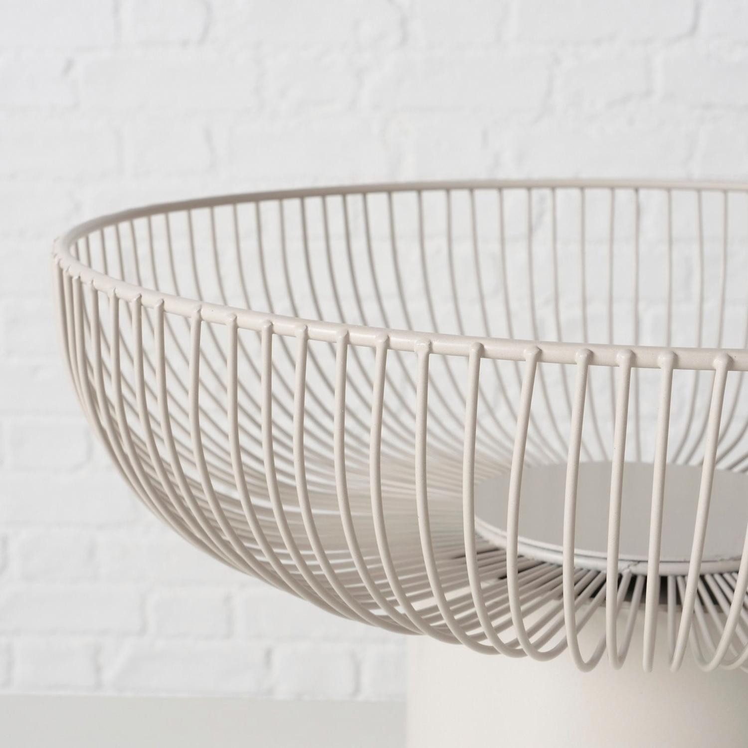 BOLTZE GRUPPE GmbH Dekoschale CINDY, Beige, Ø 28 cm, H 15 cm, Metall, (1 St), pulverbeschichtet