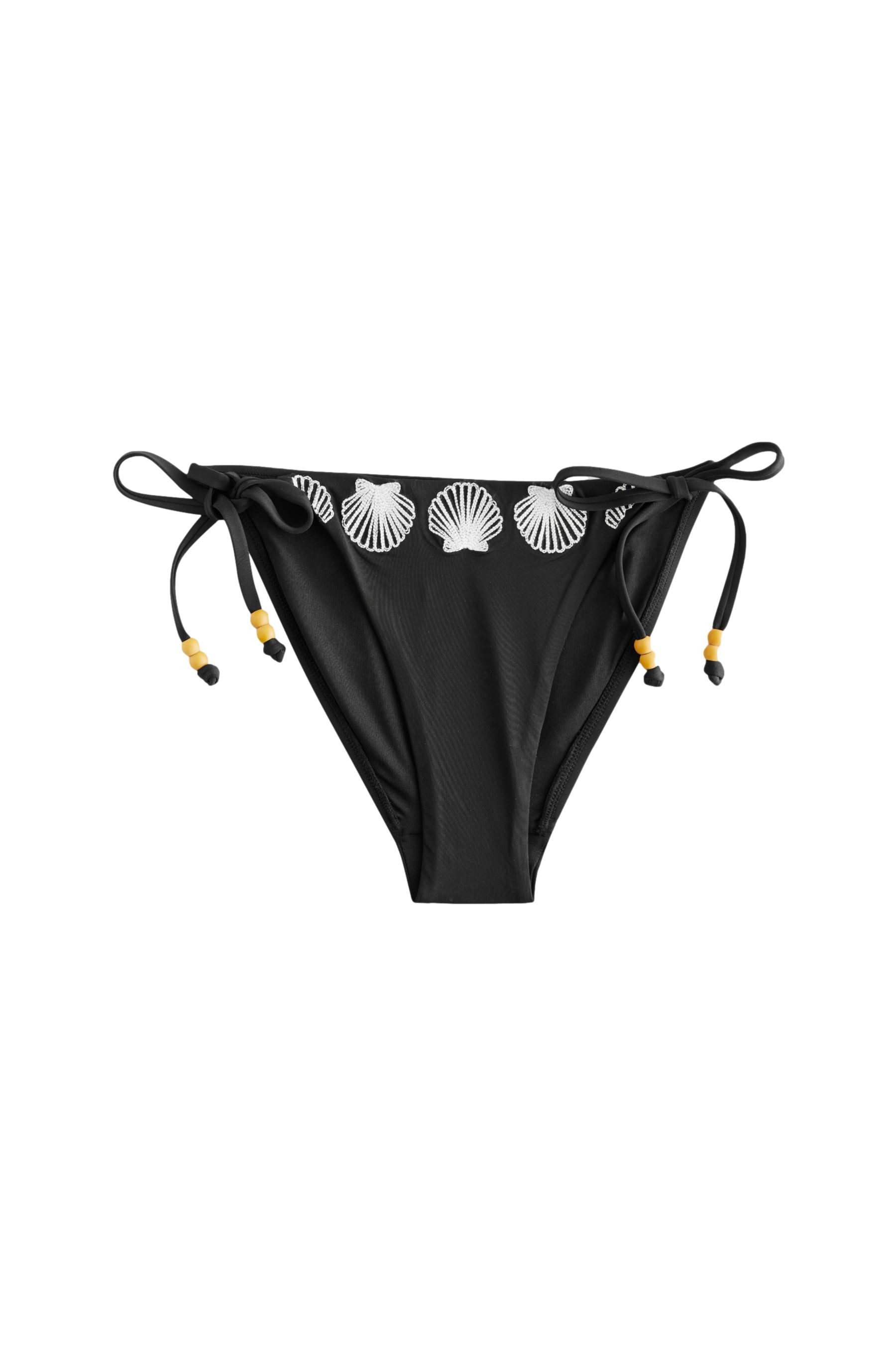 Next Bikini-Hose Bikini-Slip mit seitlichem Bindedetail, Stickerei (1-St) günstig online kaufen
