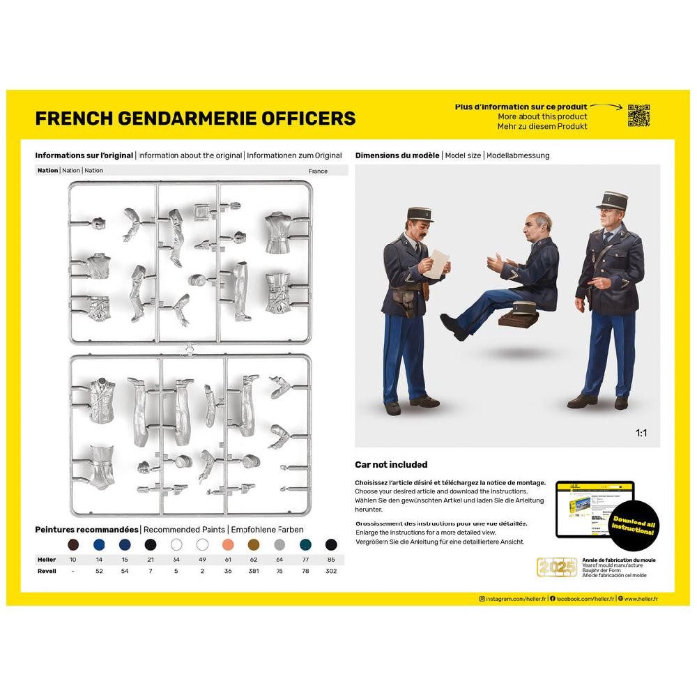 Heller Modellbausatz French Gendarmerie Officers / 1:24
