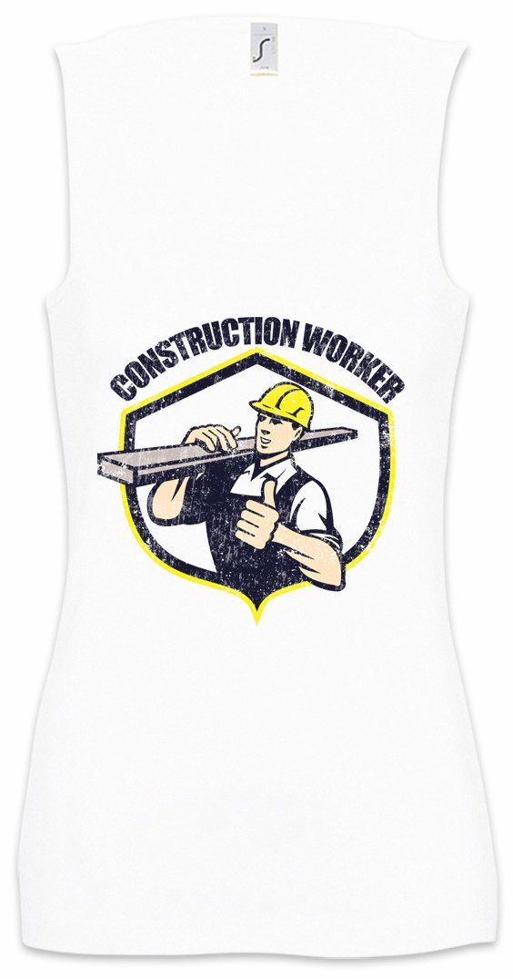 Tanktop Construction Worker I Ärmelloses Damen T-Shirt Maurer Handwerk