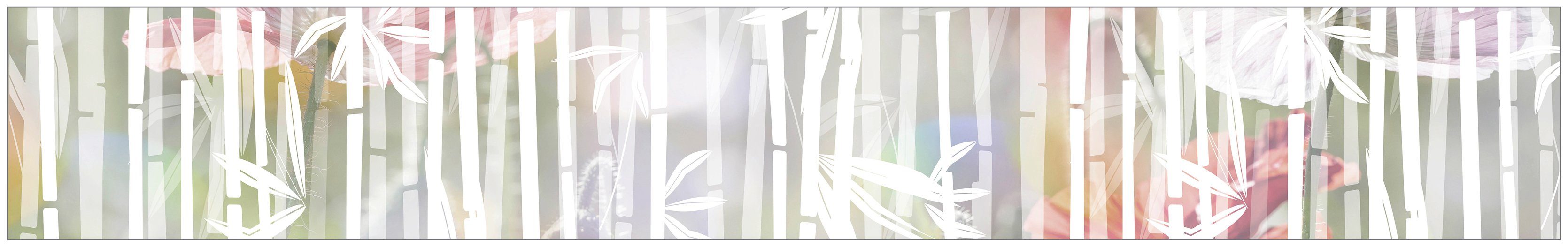 Fensterfolie Look Bamboo white, MySpotti, halbtransparent, glatt, 200 x 30 cm, statisch haftend | Fensterfolien