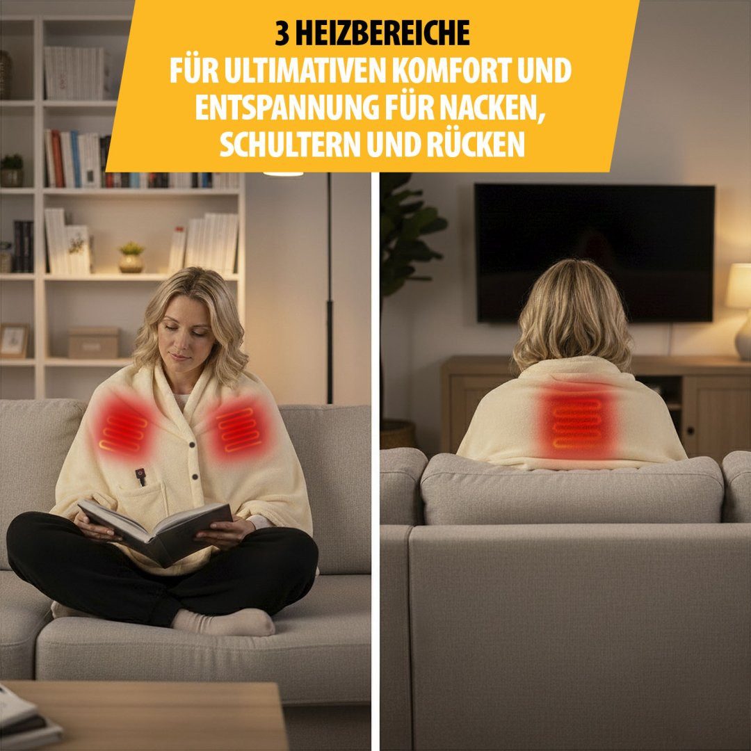 Tristar Heizkissen Princess BW-4787 Kabellose Heizdecke – Komplett kabellos dank 5.000 mA, 150 x 80 cm -5.000 mAh Powerbank