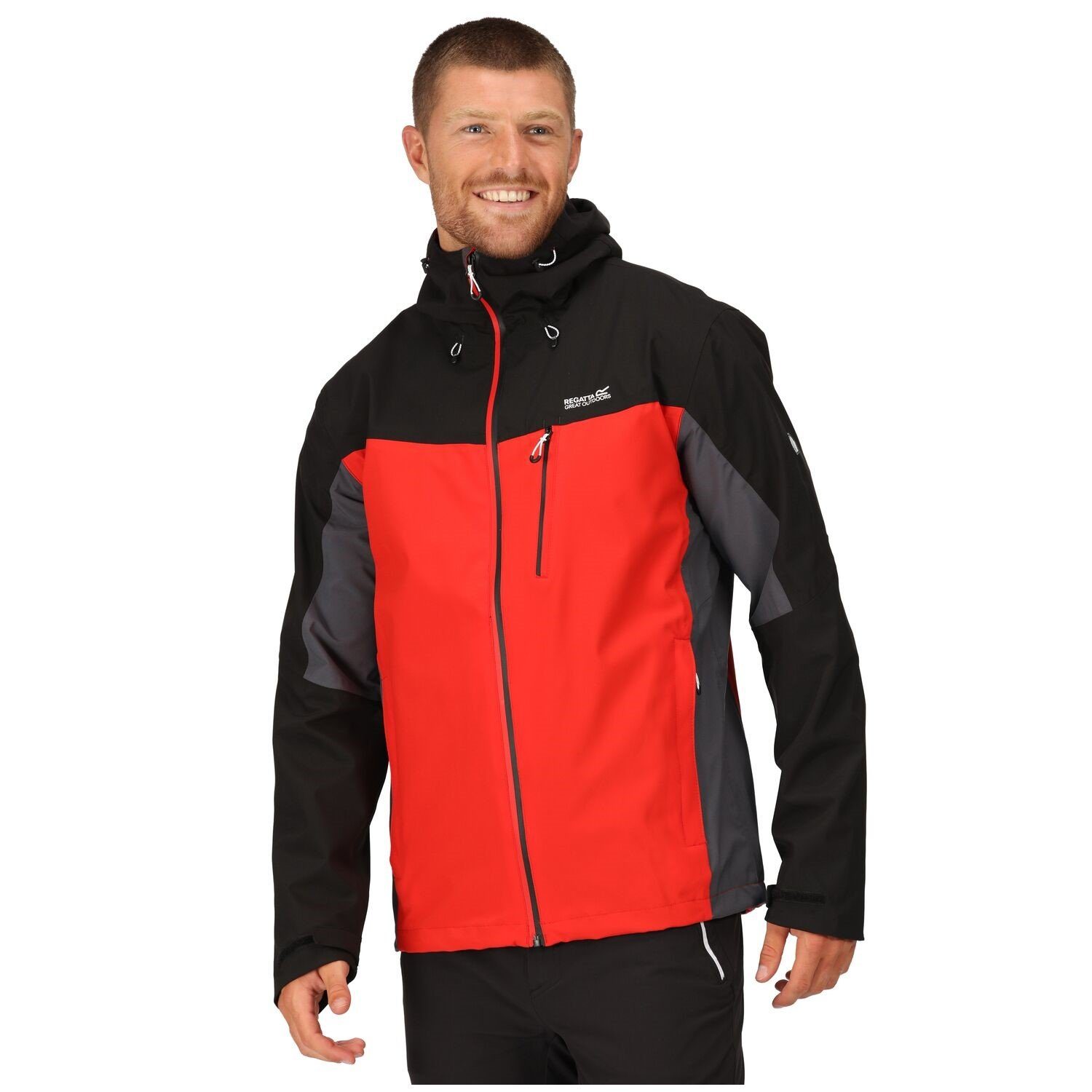 Winddicht und Regatta Seville/Blck Herren Wasserdicht Birchdale Outdoorjacke Regenjacke