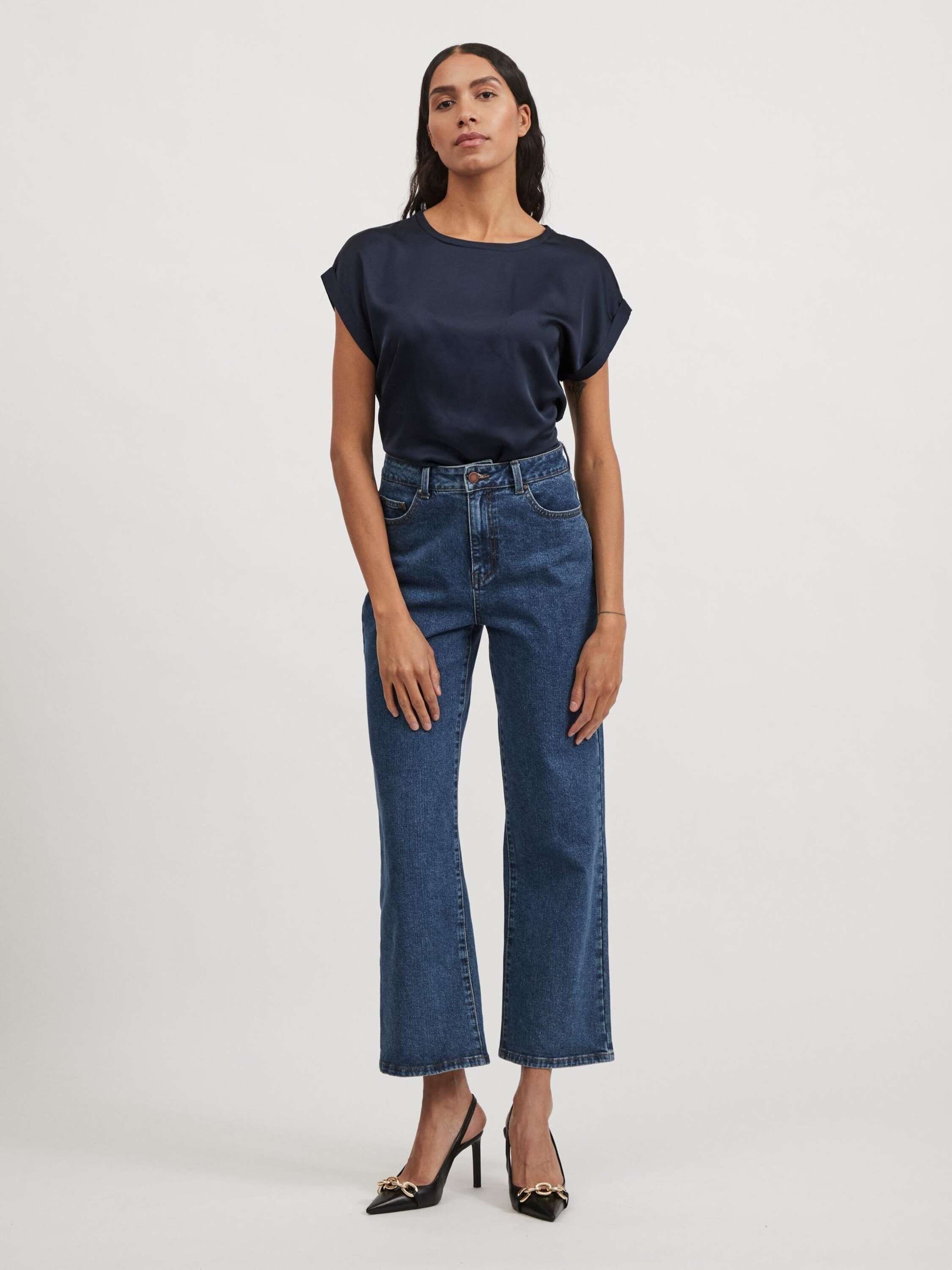 Vila T-Shirt Ellette (1-tlg) Plain/ohne Details – Bild 5 von 5