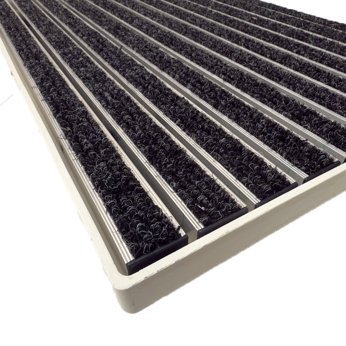 Xanie Fußmatte Fußmatte Rips 60x40x7cm schwarz mit Bodenwanne