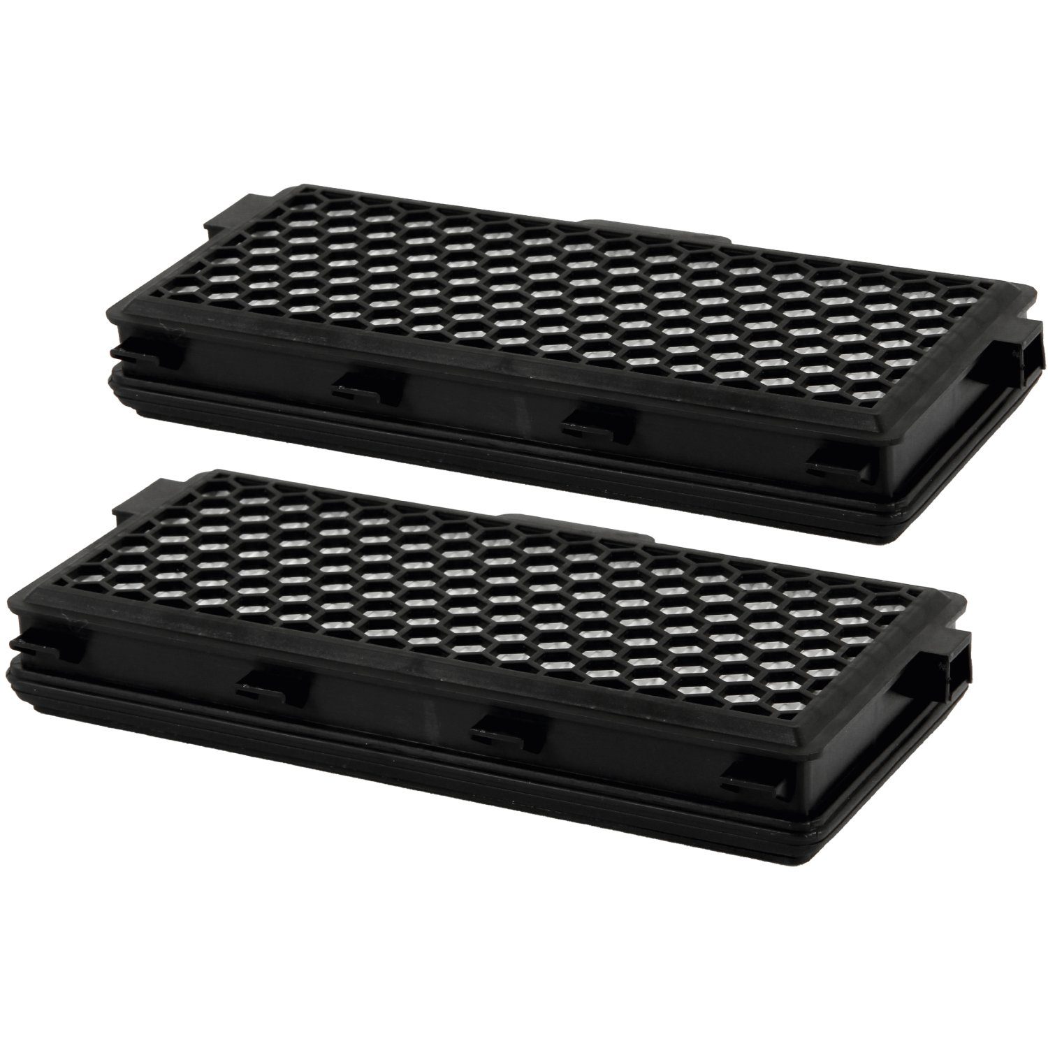 McFilter HEPA-Filter 2 Stück, Zubehör für Miele S8340 EcoLine PowerLine S8, S8360, passgenau, schwarz, Alternative zu SF-AH 50