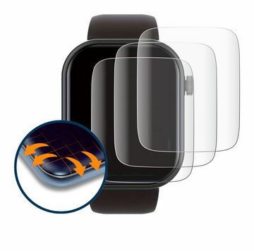 Savvies Full-Cover Schutzfolie für Smartwatch IDW15 1.8", Displayschutzfolie, 4 Stück, 3D Curved klar