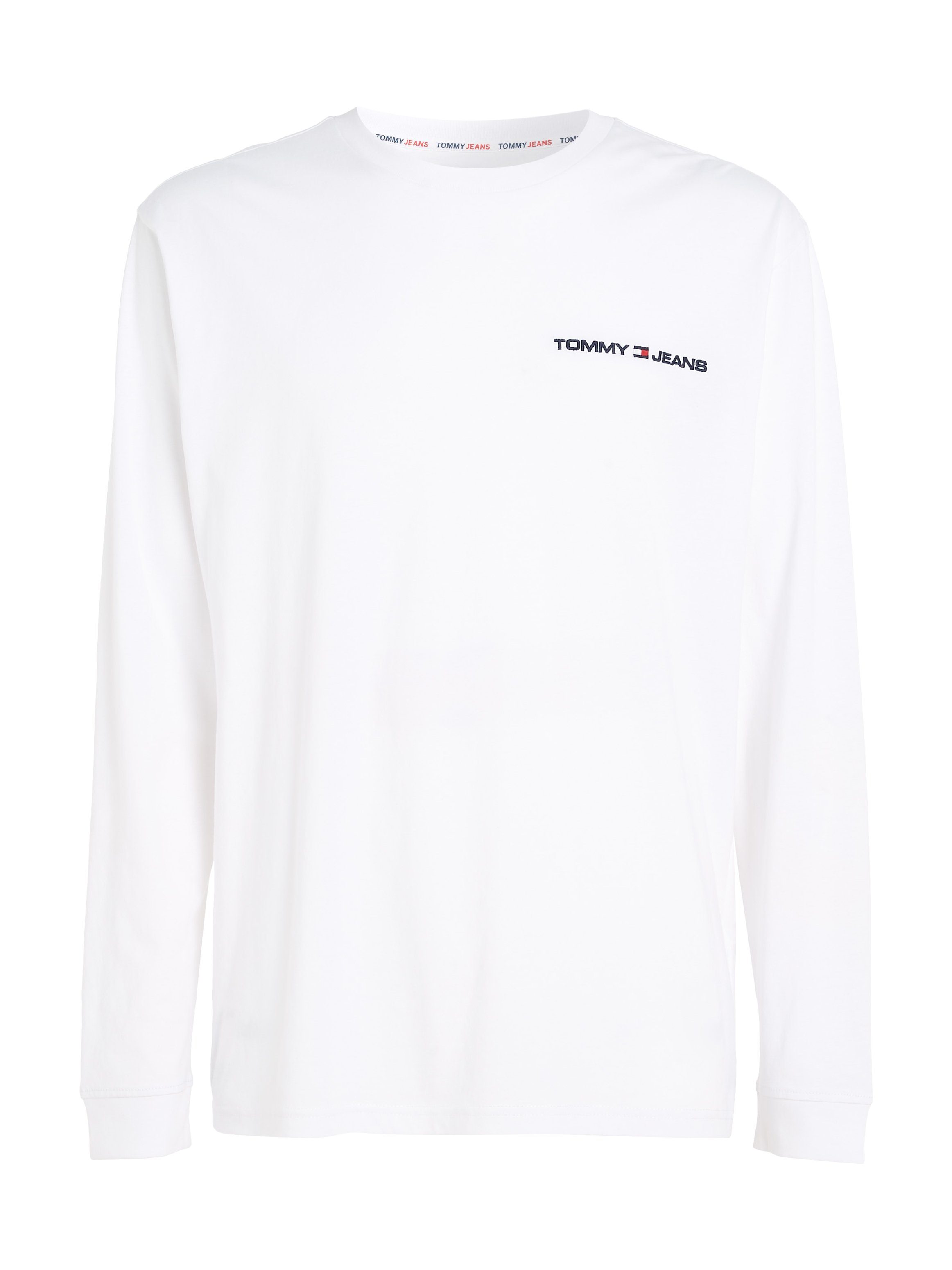 Tommy Jeans L/S White TEE LINEAR CHEST Langarmshirt TJM CLSC