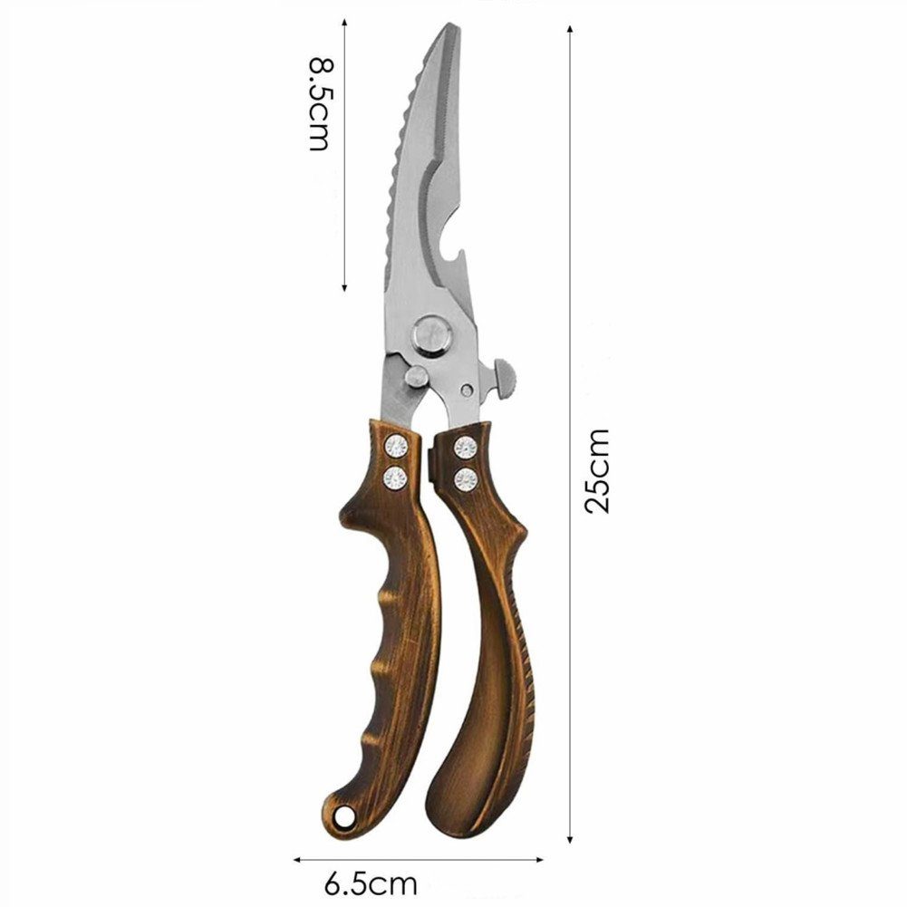 KingLux Geflügelschere Küchenschere Edelstahl mit Metallgriff Multifunktion Küchenschere, (1-tlg)