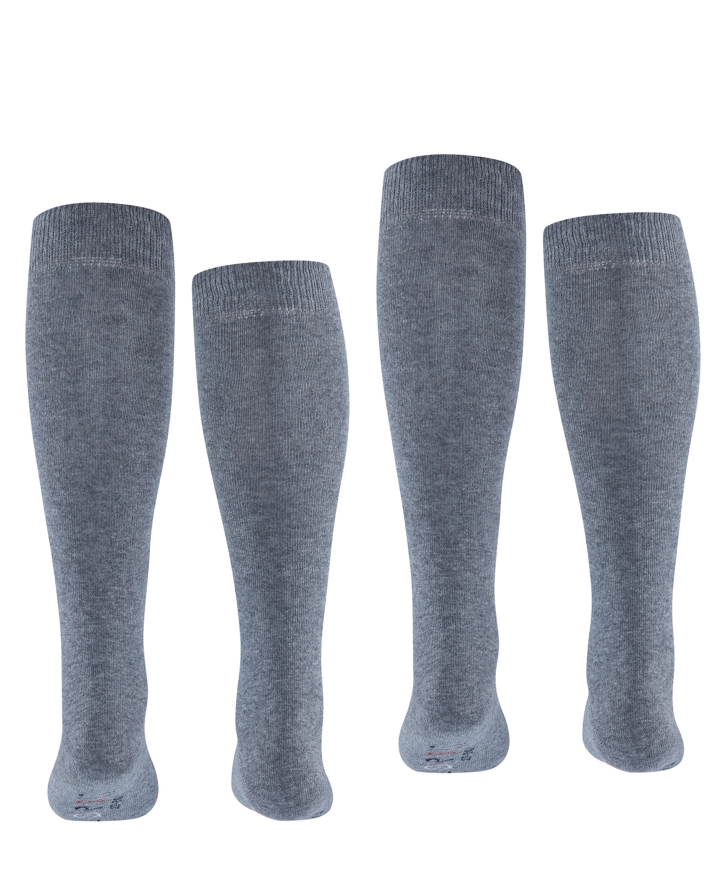 Esprit Kniestrümpfe Foot Logo (2 Paar) geripptes Bündchen, unifarben