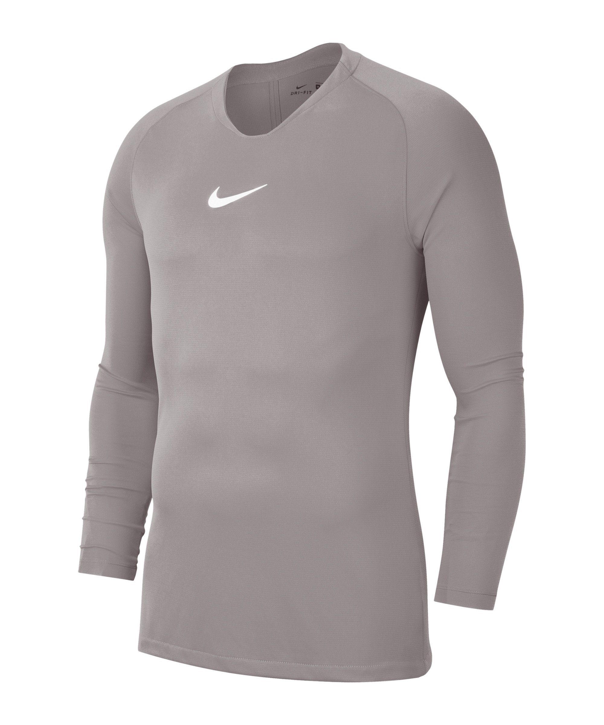 Nike Funktionsshirt Park First Layer Top Kids Daumenöffnung grauweiss