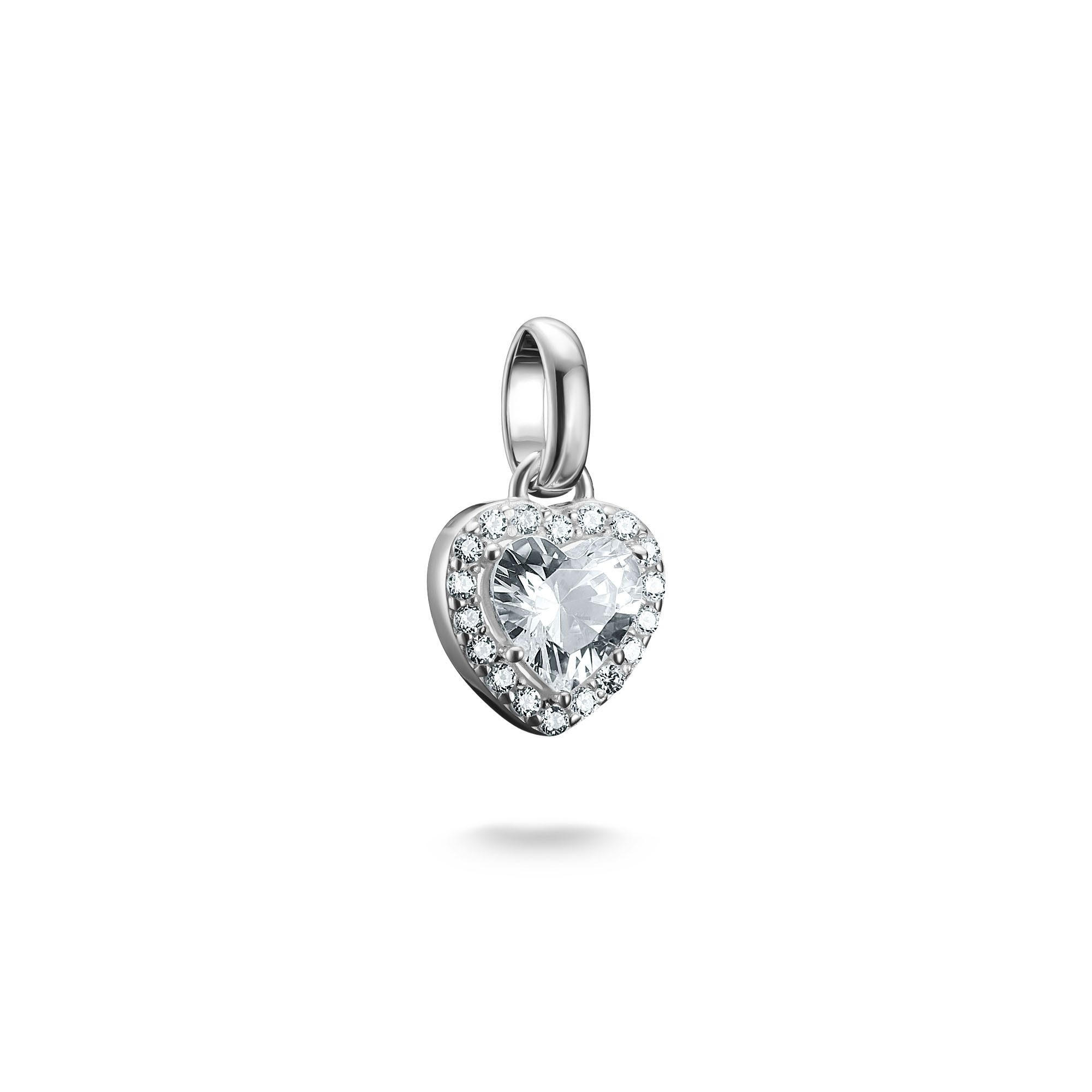 THOMAS SABO Charm Herz Charm Funkelndes Herz - Connect, CC1278-051-14, mit Zirkonia (synth)