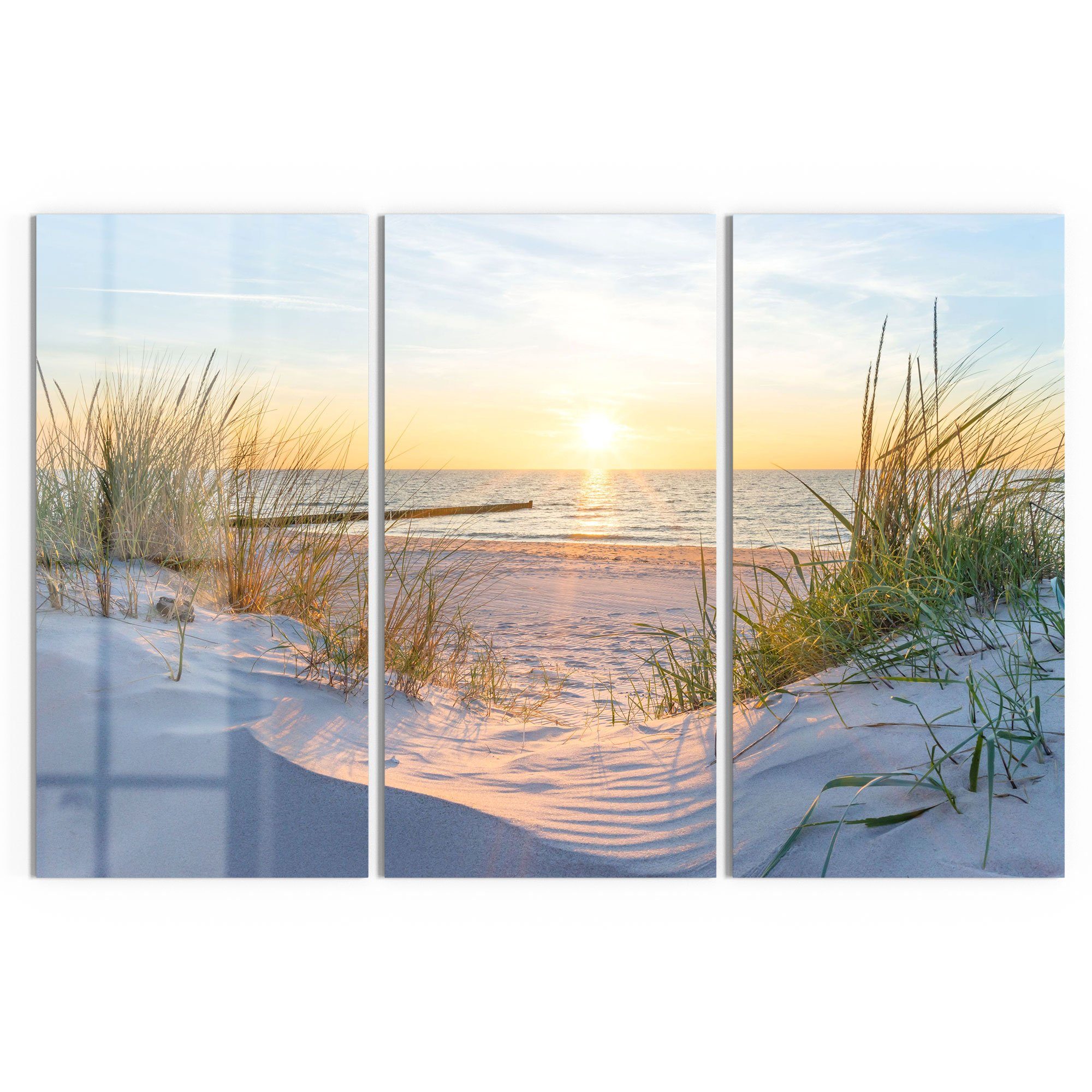 DEQORI Glasbild 'Abendsonne an der Ostsee', günstig online kaufen