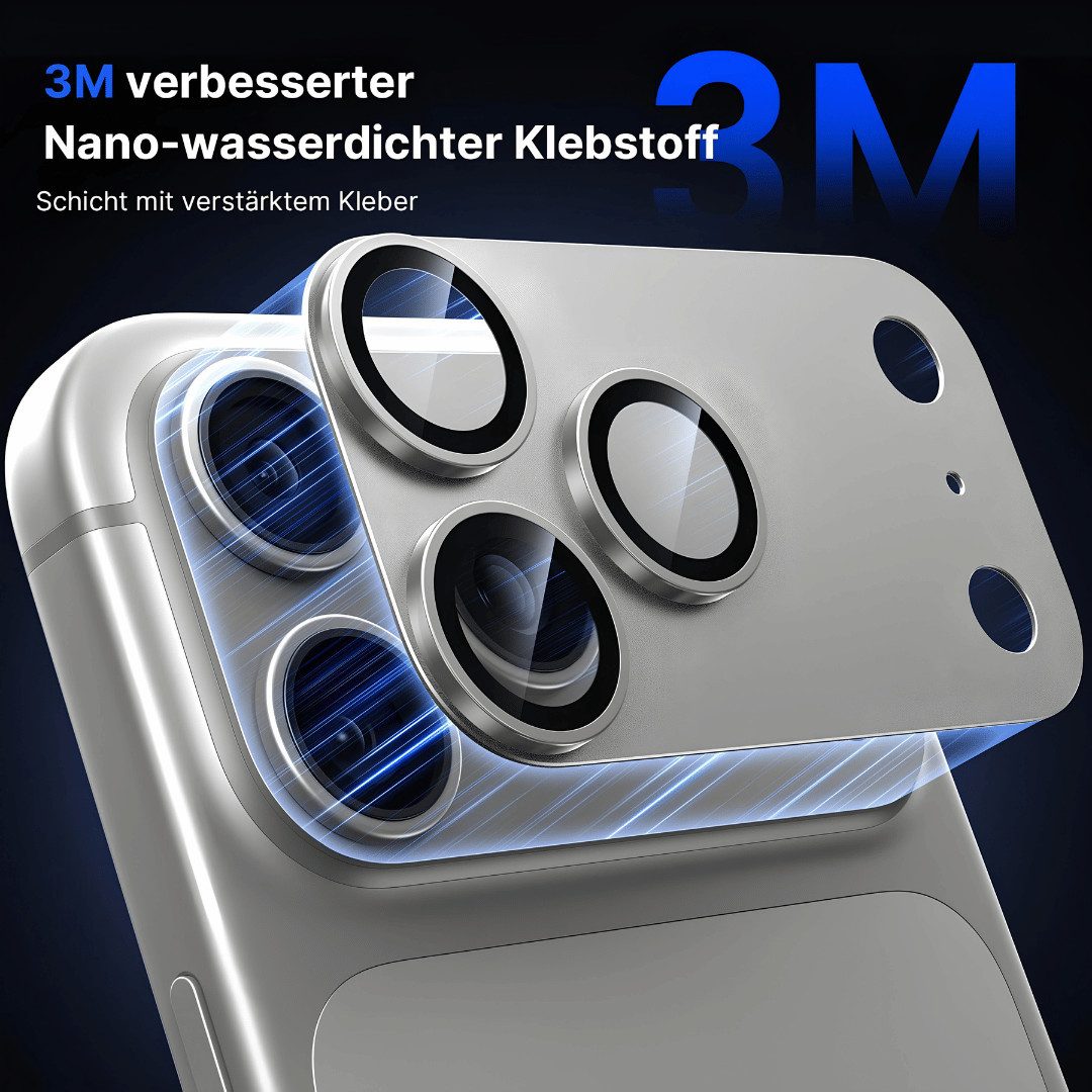 SmartUP Kameraschutzglas für Apple iPhone 18 Pro Max Titan Metall Kamera Linse Panzerfolie Glas für Apple iPhone 18 Pro Max, 1 Stück, Rundumschutz, passgenaue V – Bild 3 von 5