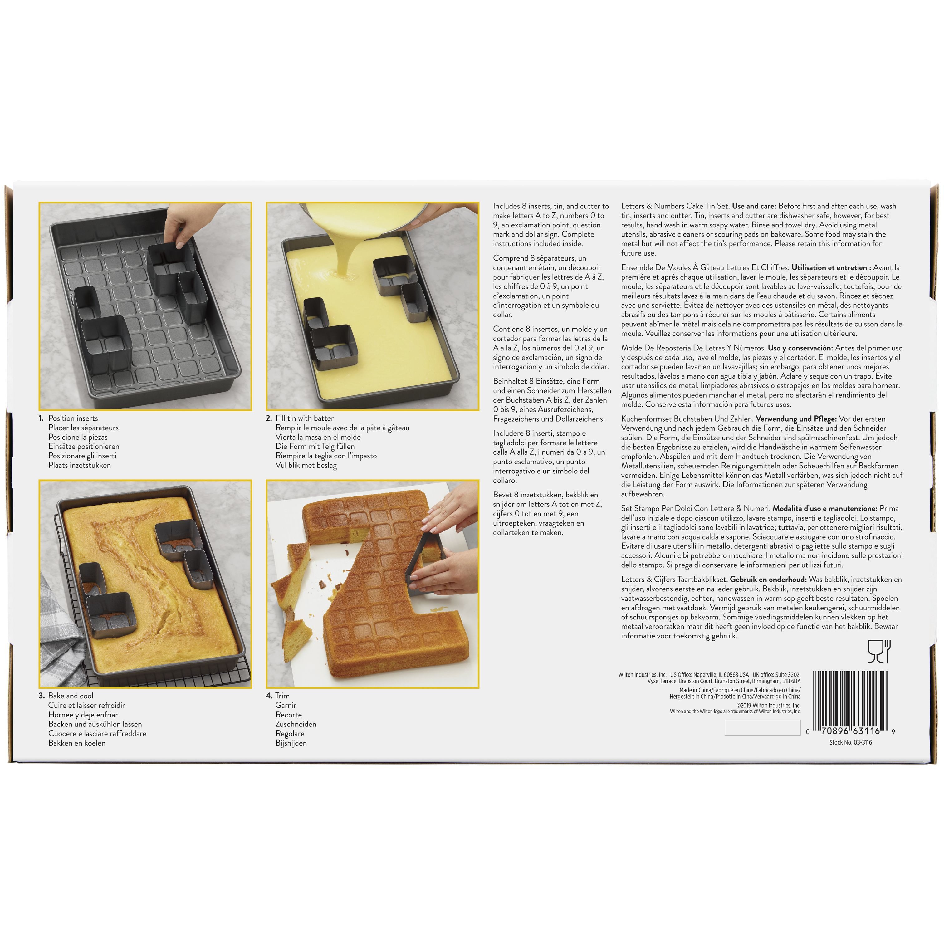 Wilton Backform Wilton Backform Celebrations Numbers & Letters, (10-tlg)