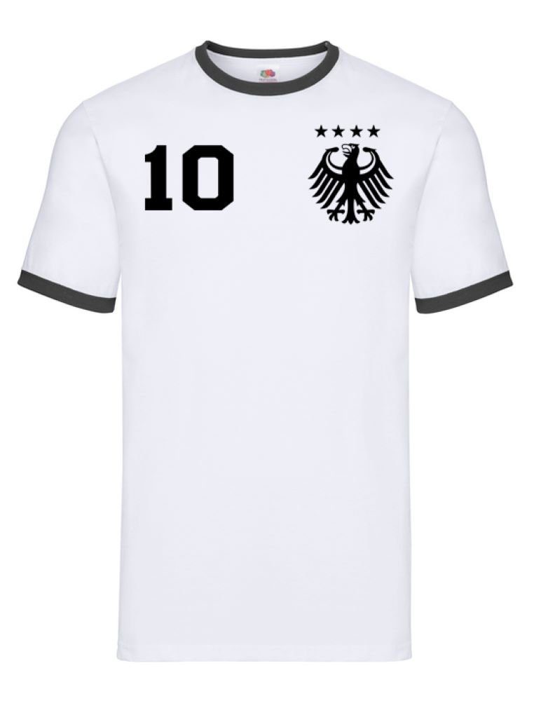 Europa Blondie WM & Fußball Schwarz/Weiss Deutschland Meister Germany Sport Brownie Herren T-Shirt Trikot
