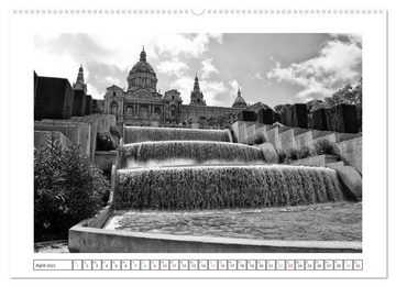 CALVENDO Wandkalender Barcelona Photografien in Schwarz / Weiß (Premium, hochwertiger DIN A2 Wandkalender 2023, Kunstdruck in Hochglanz)