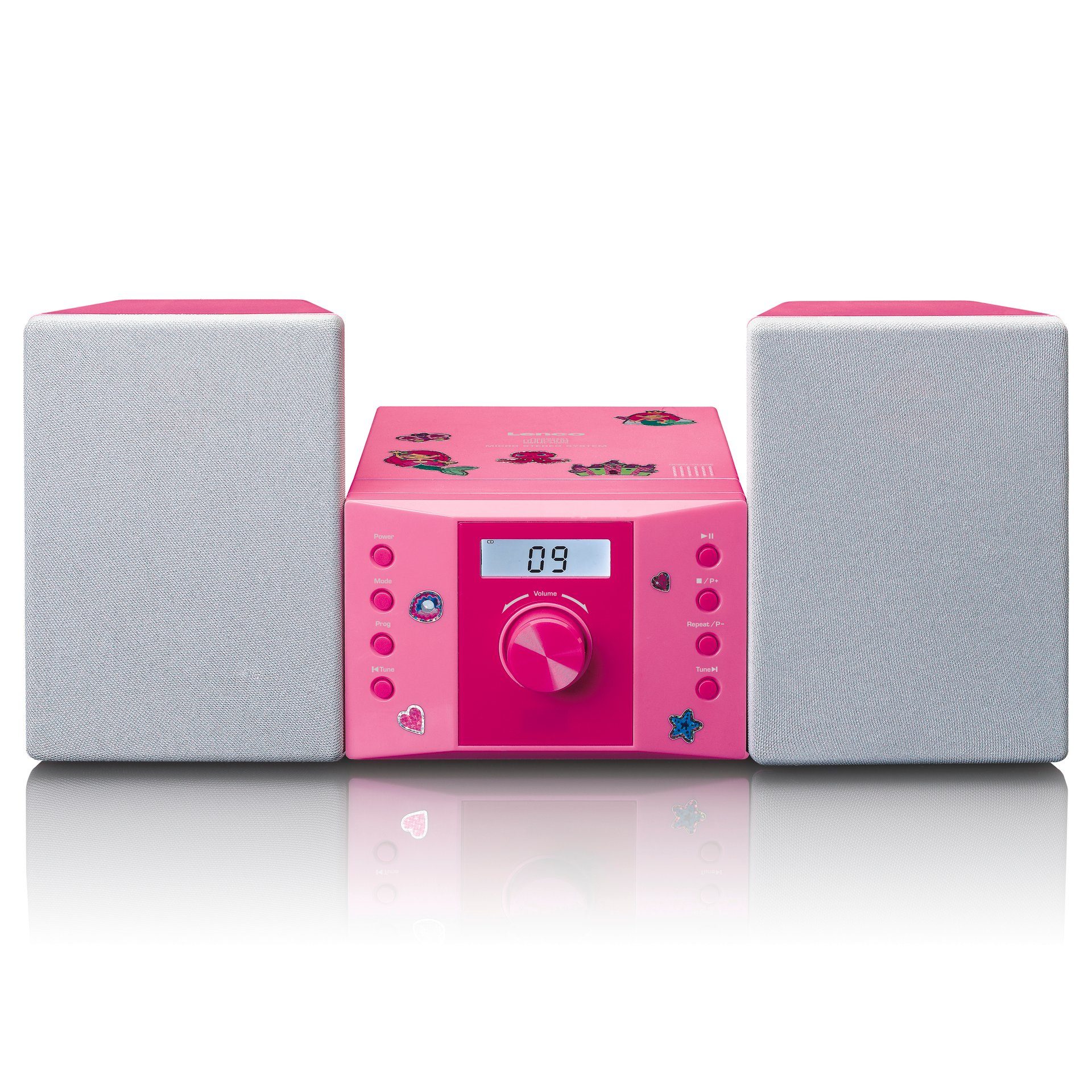(FM-Tuner) Stereoanlage - Pink Lenco MC-013PK Stereoanlage