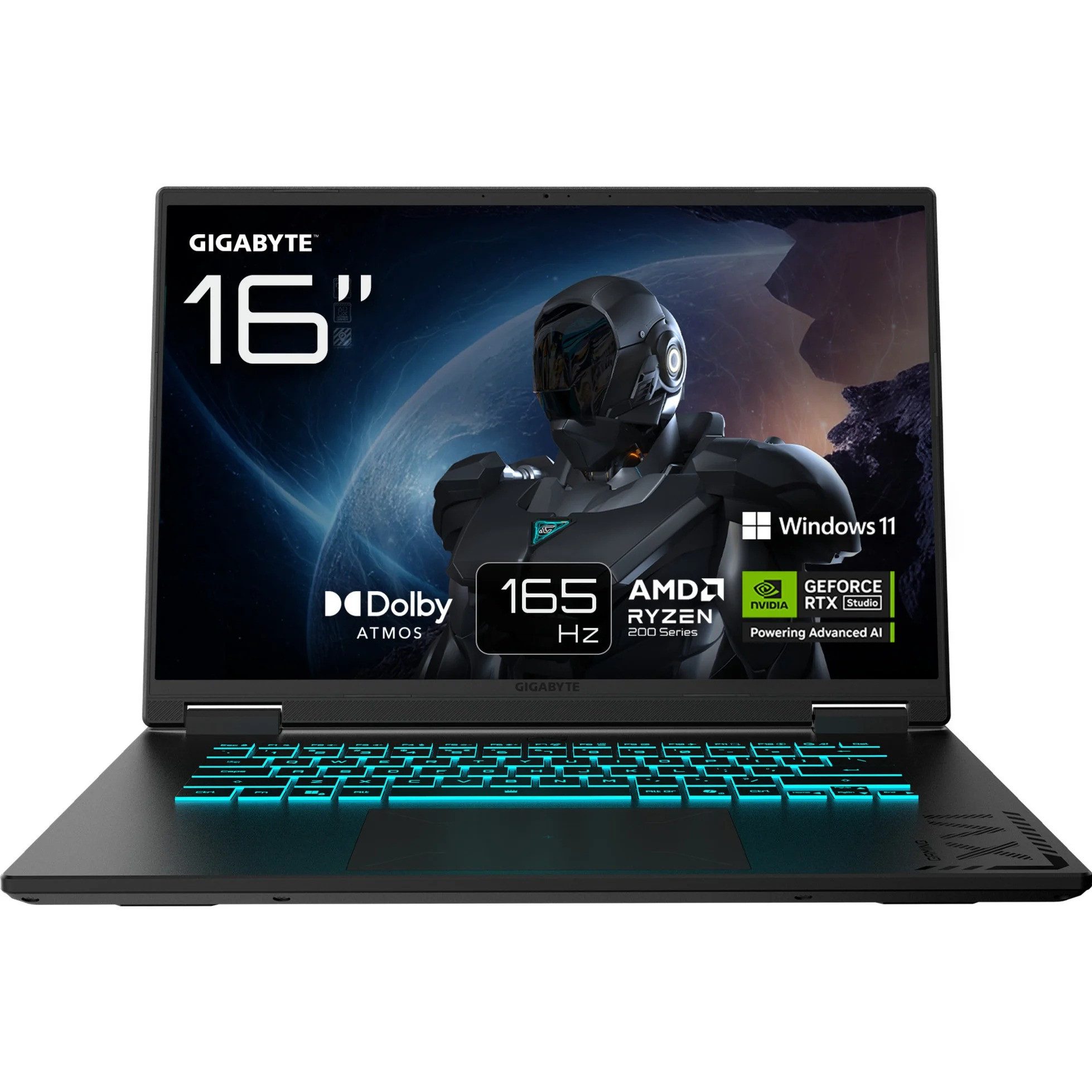 Gigabyte Gaming A16 Laptop Ryzen 7 RTX 5000 Serie 16GB 1TB SSD 165Hz Gaming-Notebook (40,6 cm/16 Zoll, AMD Ryzen 7 260, NVIDIA GeForce RTX 5060, 16 GB, 1000 GB SSD, 165Hz IPS Display, Full HD (1080p) Webcam, LAN (RJ-45), Wi-Fi 6E)